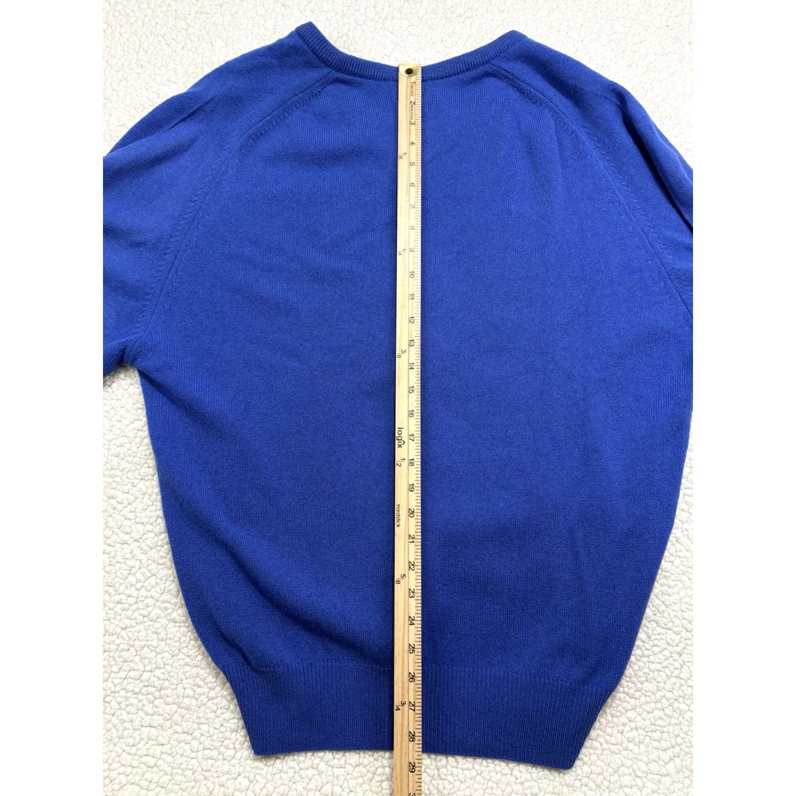 Lyle & Scott VINTAGE Lyle & Scott Golf Wool Sweater St Andrews Scotland V Neck XL/2XL Blue Embroidered Logo Mens Pullover Size US XL / EU 56 / 4 - 5 Thumbnail