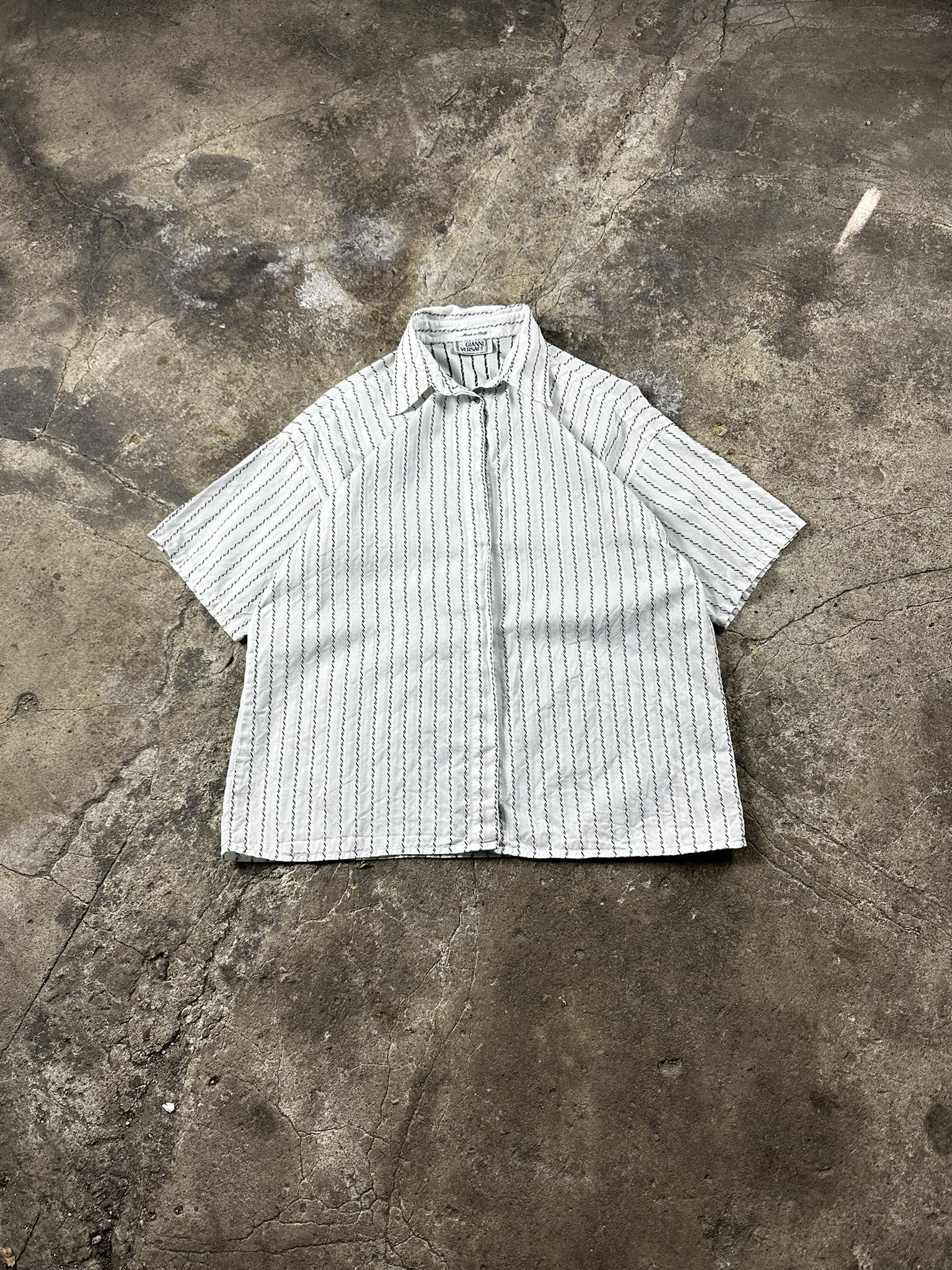 Versace 80s 90s Gianni Versace Silk Stripped Shirt Vintage Archive 