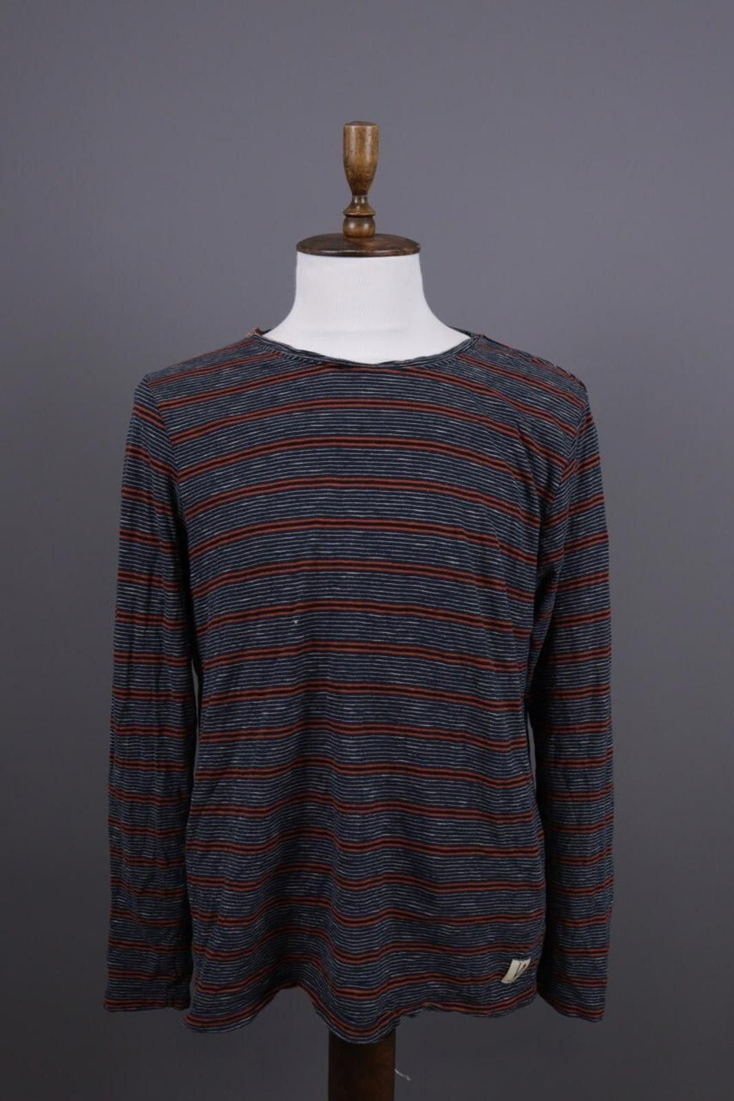Nudie Jeans Nudie Jeans Co Gray Striped Knit Relaxed Sweater Size L Size US L / EU 52-54 / 3 - 1 Thumbnail