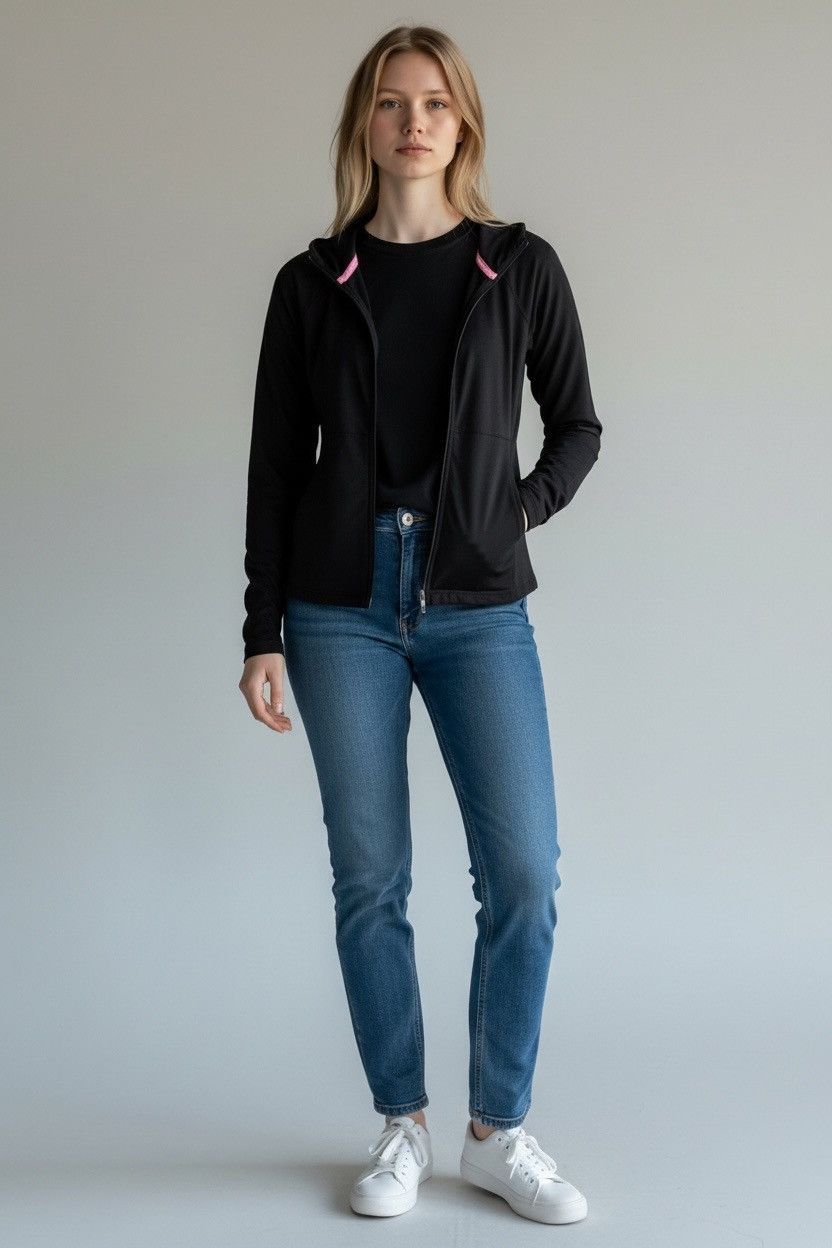 Juicy Couture Black Track Jacket Zip Up Womens M