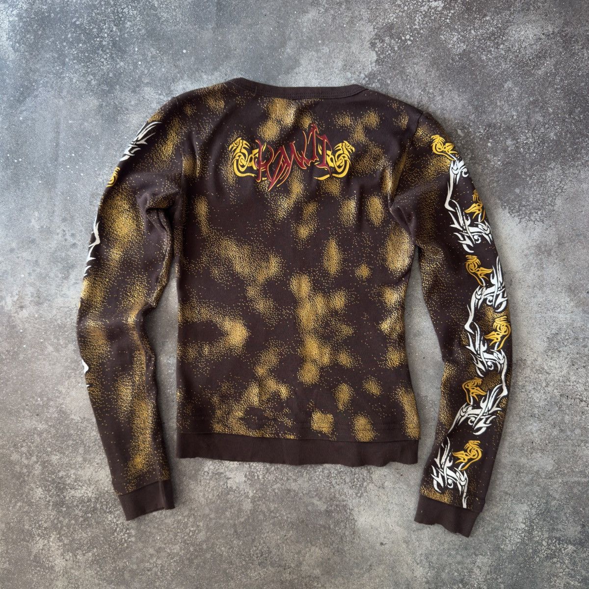 If Six Was Nine Opium Y2K Tribal Logo Vintage Japanese Style Long Sleeve Top Size S / US 4 / IT 40 - 7 Thumbnail