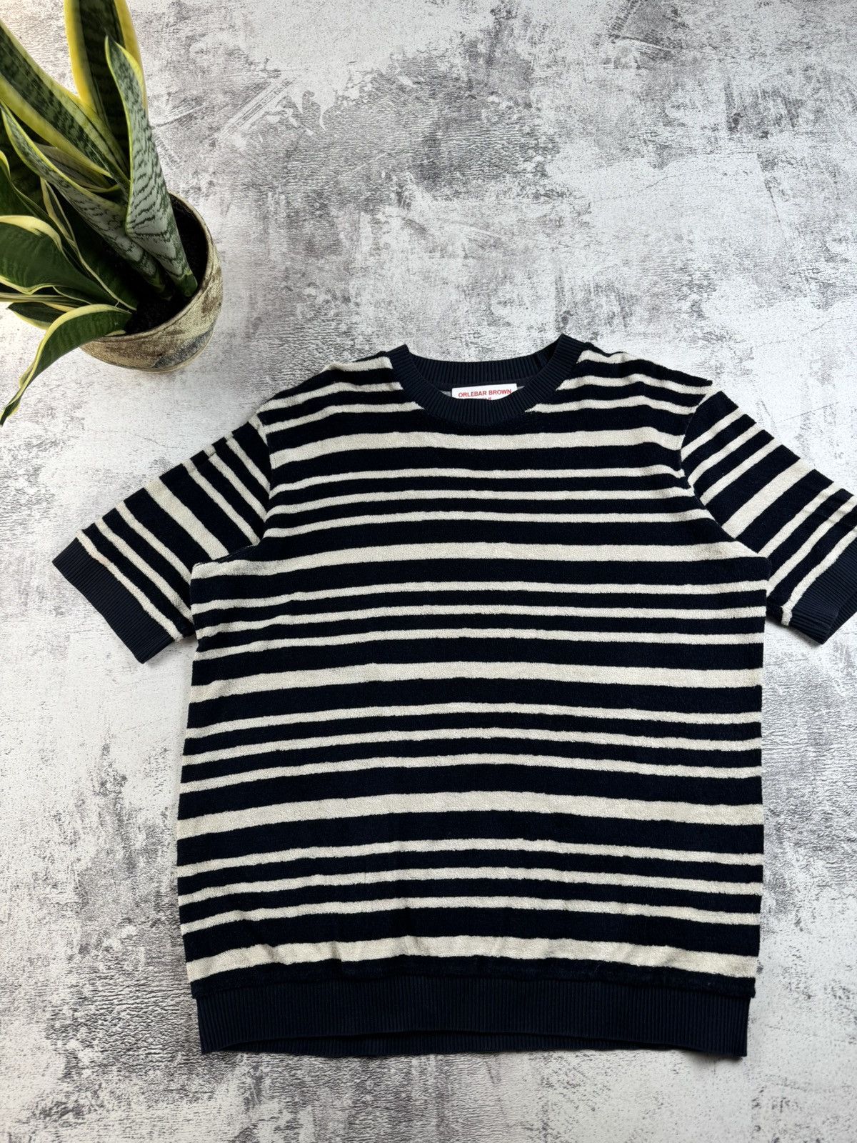 Orlebar Brown Orlebar Brown Striped Solun Classic Medium Mens Cotton Mohair Jersey T Shirt Tee Size US M / EU 48-50 / 2 - 5 Thumbnail