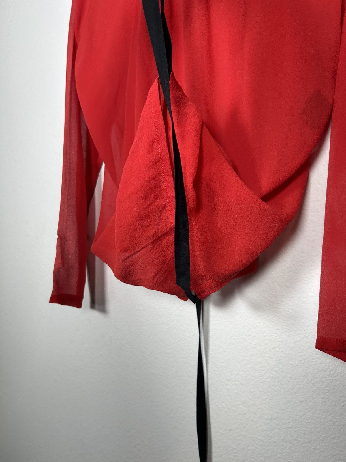 Ann Demeulemeester 00’s Sheer Tassel Long sleeve Blouse Size M / US 6-8 / IT 42-44 - 6 Thumbnail