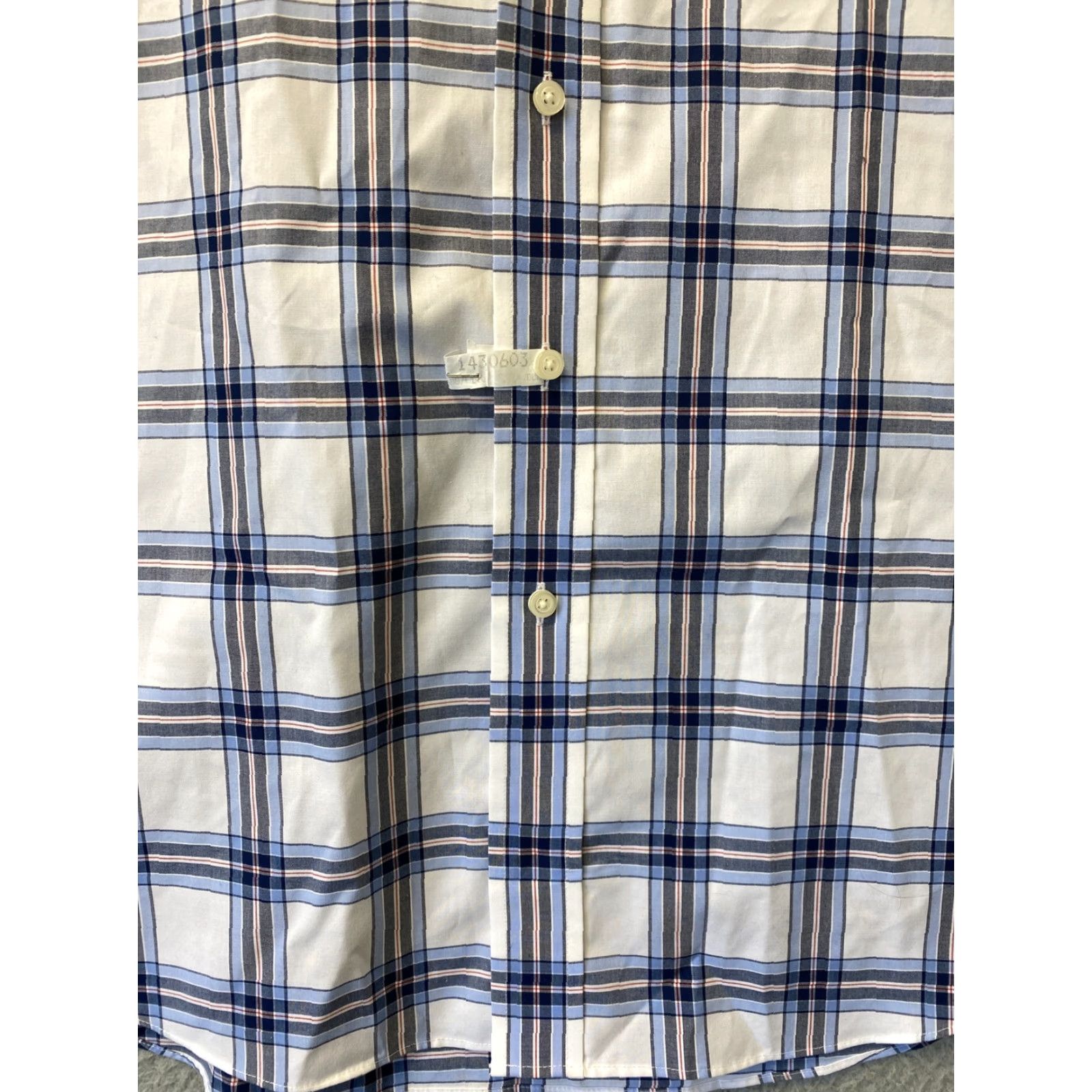 Jos. A. Bank Jos. A. Bank Men's Shirt L Woven Cotton Blend Short Sleeve Plaid Multicolor Classic Fit Button-Up Casual Formal Wedding Size US L / EU 52-54 / 3 - 2 Thumbnail