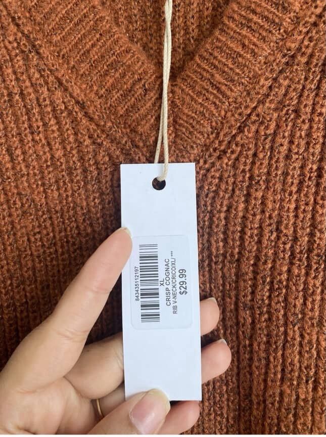 Other Natural Reflections Burnt Orange Pullover Knit Sweater NEW Size XL / US 12-14 / IT 48-50 - 7 Thumbnail