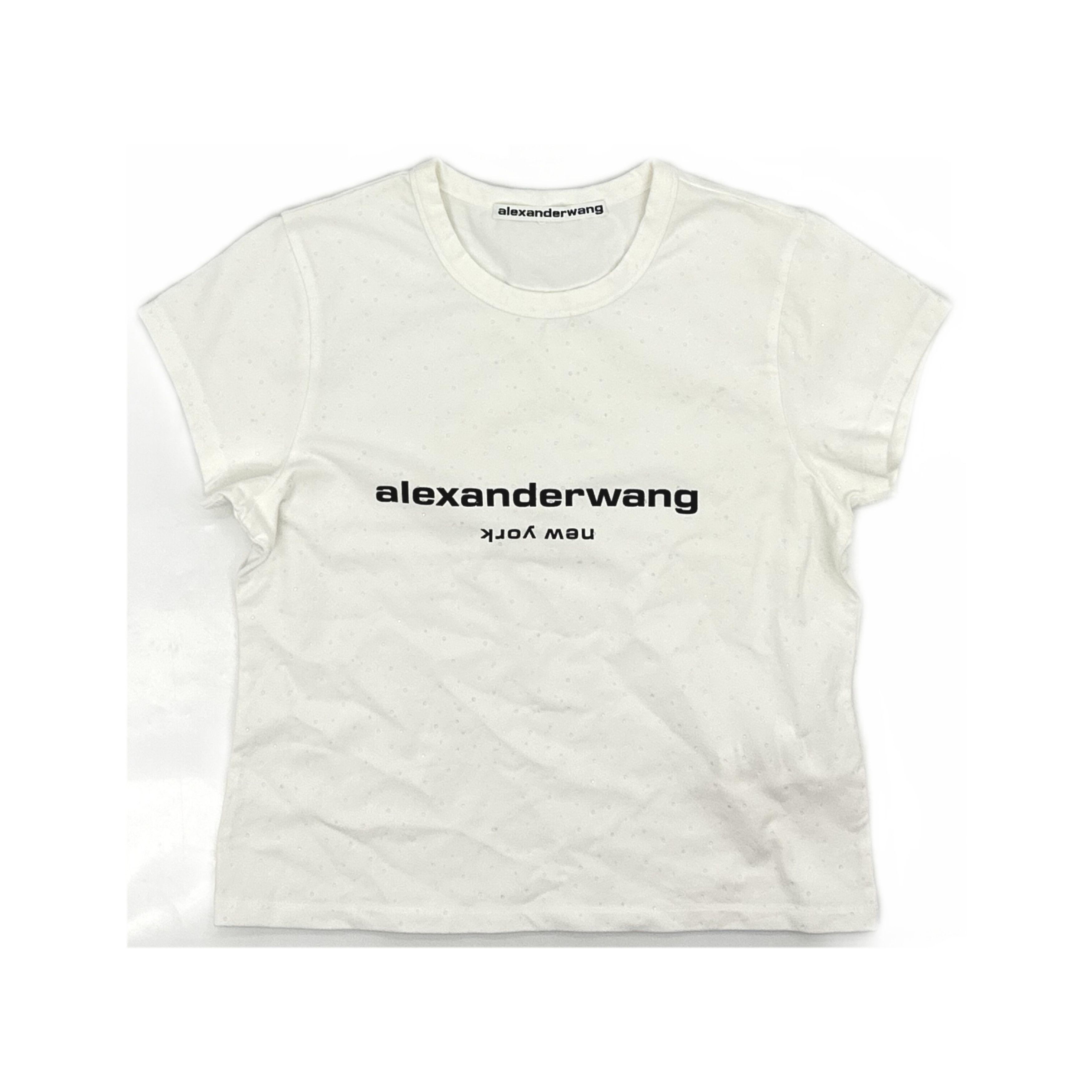Alexander Wang Alexander Wang Rhinestone Logo T-Shirt Size L Size L / US 10 / IT 46 - 1 Thumbnail