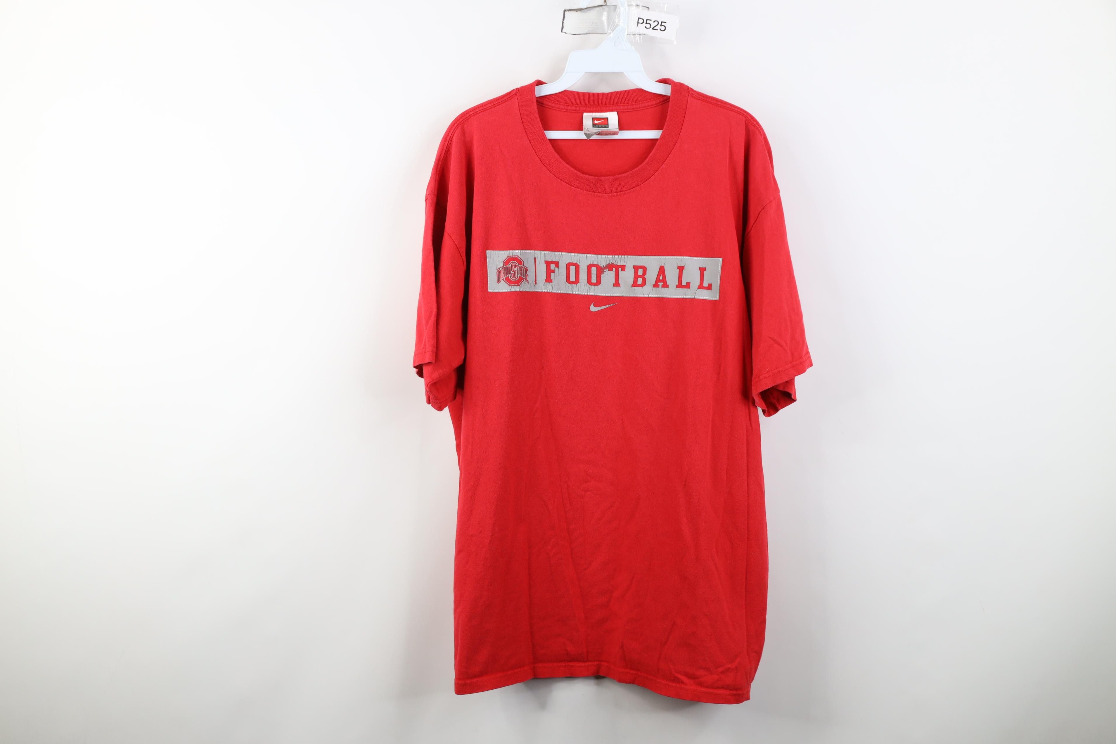 Nike Vintage Nike Swoosh Ohio State University Football T-Shirt Size US L / EU 52-54 / 3 - 1 Thumbnail