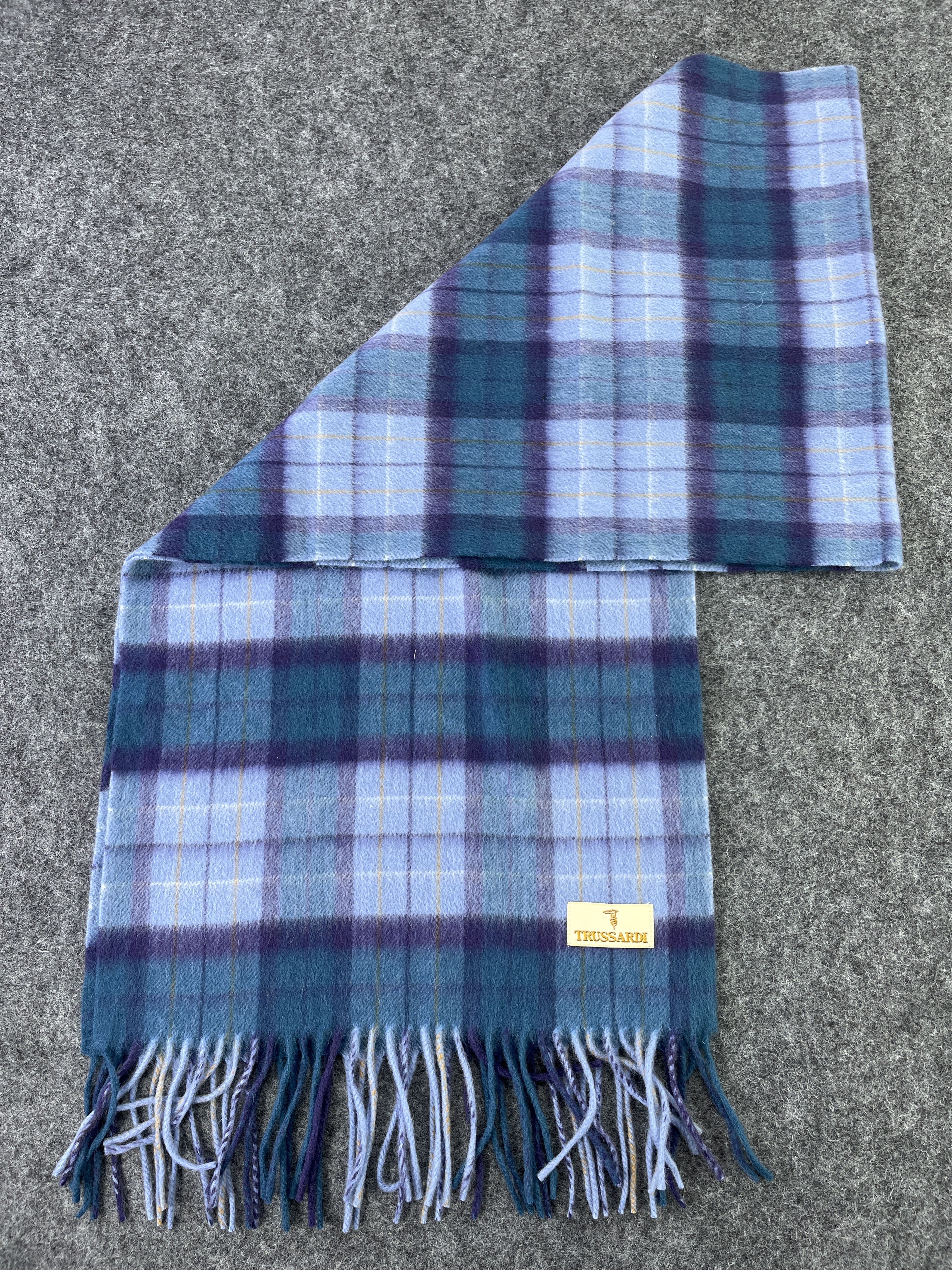 Trussardi × Vintage Trussardi Checked Scarf / Muffler / Neckwear T128 Size ONE SIZE - 4 Thumbnail