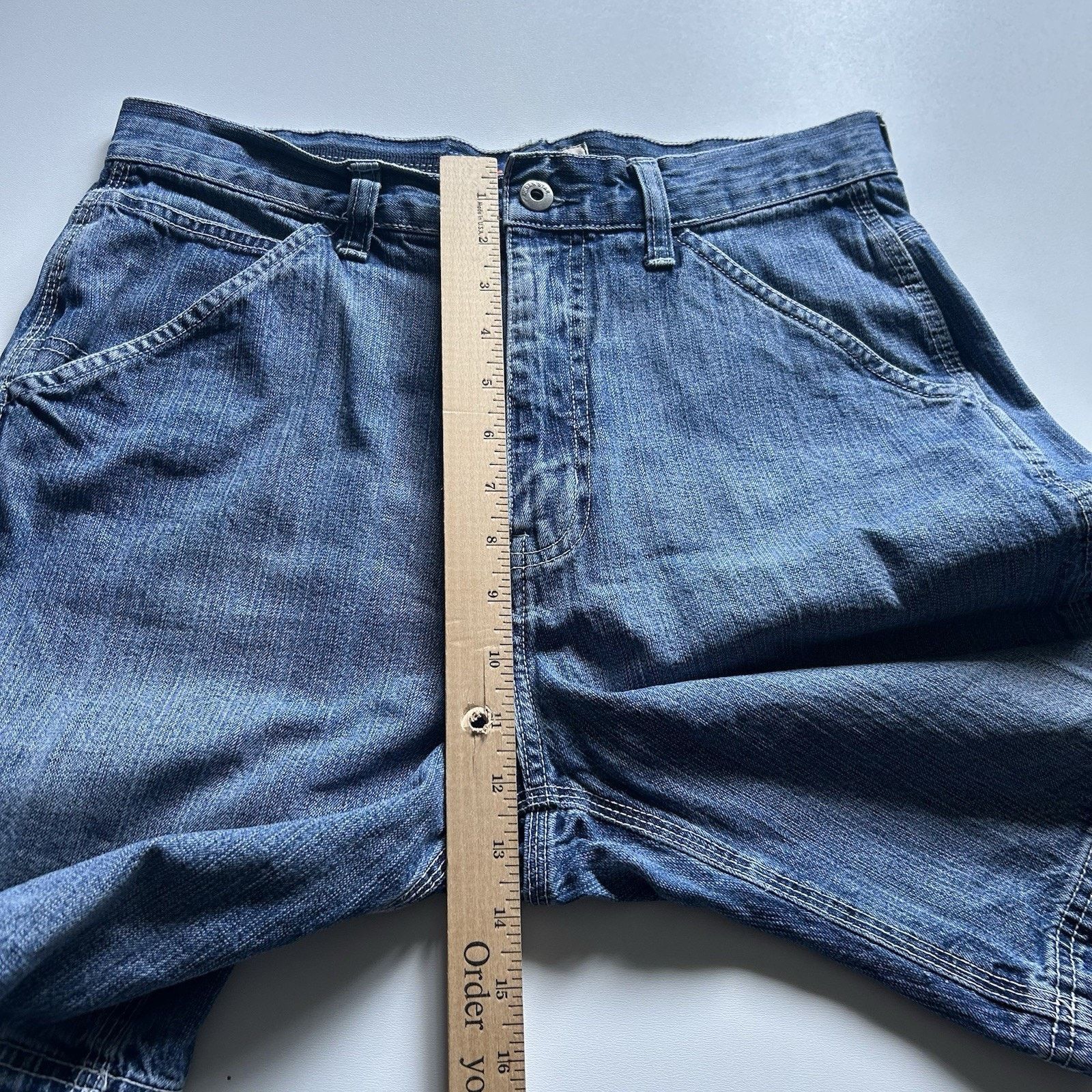 Vintage Vintage Y2K Jean Shorts Jorts Size 32 Blue Denim Carpenter Size US 32 / EU 48 - 9 Thumbnail