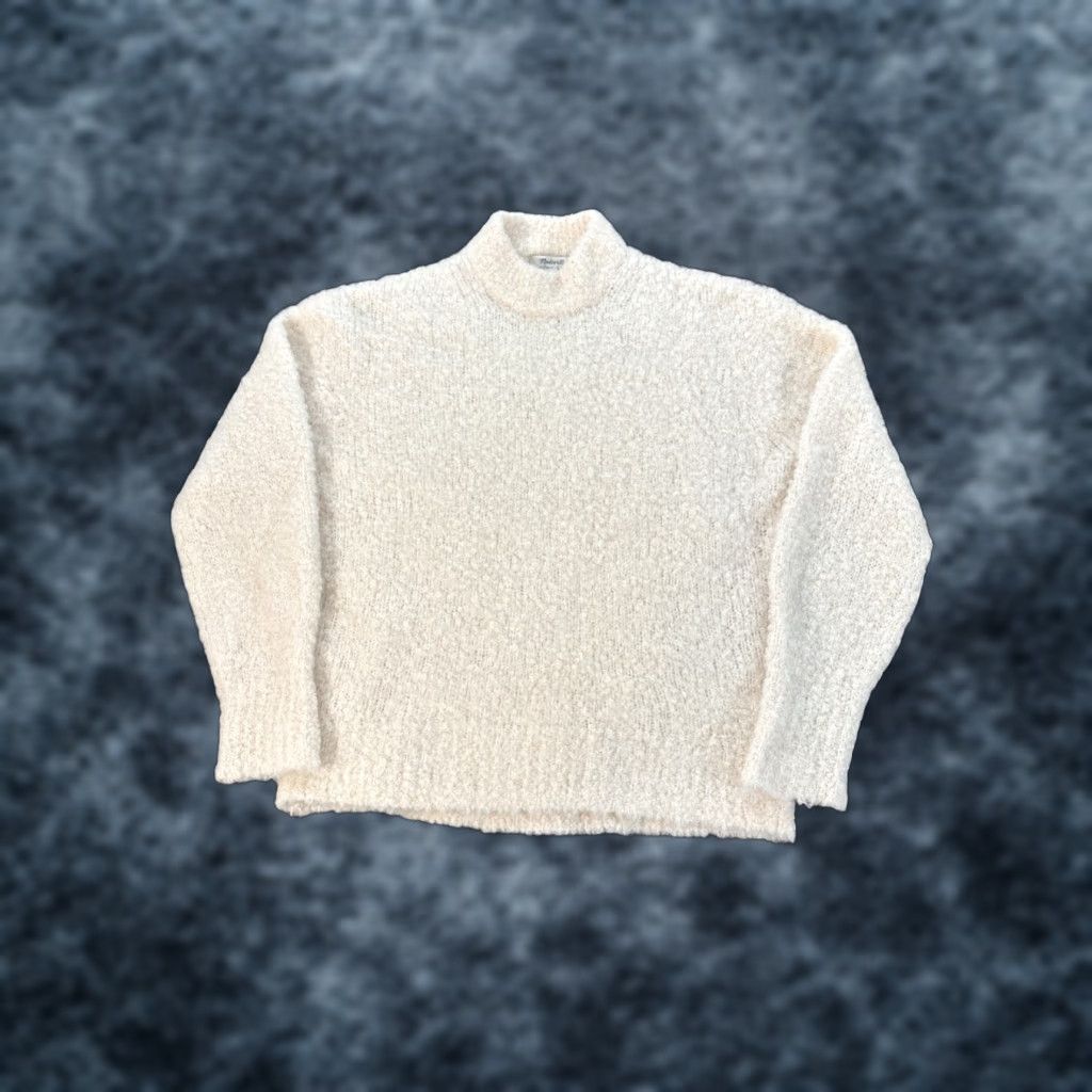 Madewell VINTAGE MADEWELL Mock Neck Sweater Women’s XS Ivory Alpaca Merino Wool Blend Knit Pullover Lightweight Breathable Casual Travel Workwear Size XS / US 0-2 / IT 36-38 - 1 Thumbnail