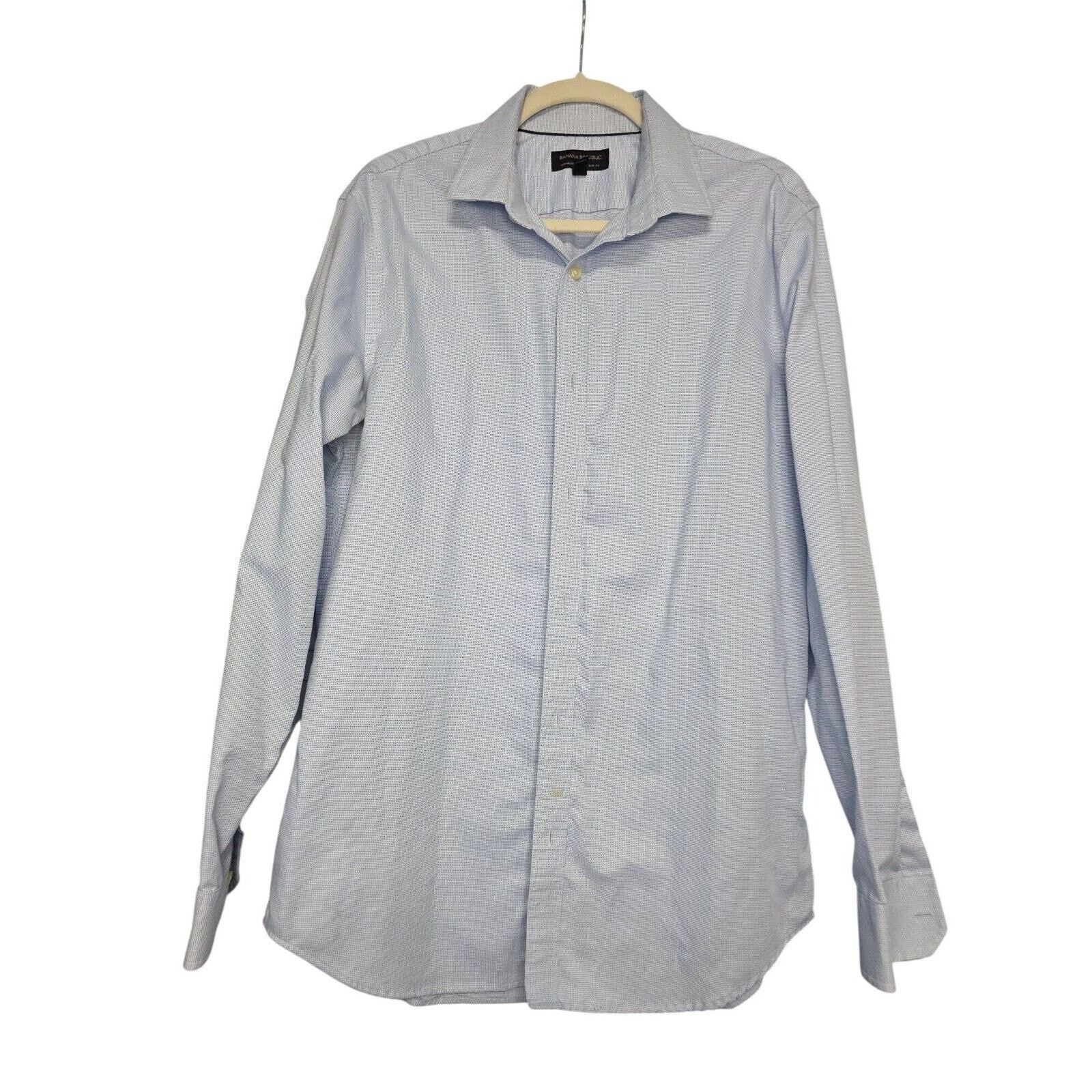 Banana Republic Banana Republic Shirt Mens Large L Blue Plaid Button Down Size US L / EU 52-54 / 3 - 2 Thumbnail