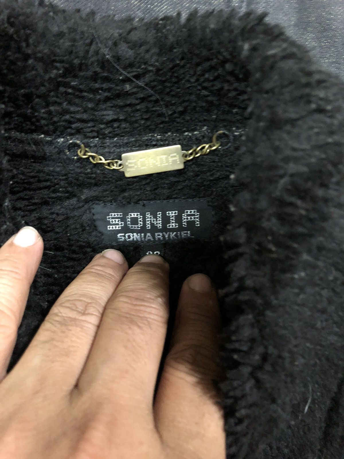 Sonia Rykiel Sonia Rykiel Denim Fleece Lining Warm Biker Jacket Size S / US 4 / IT 40 - 3 Thumbnail