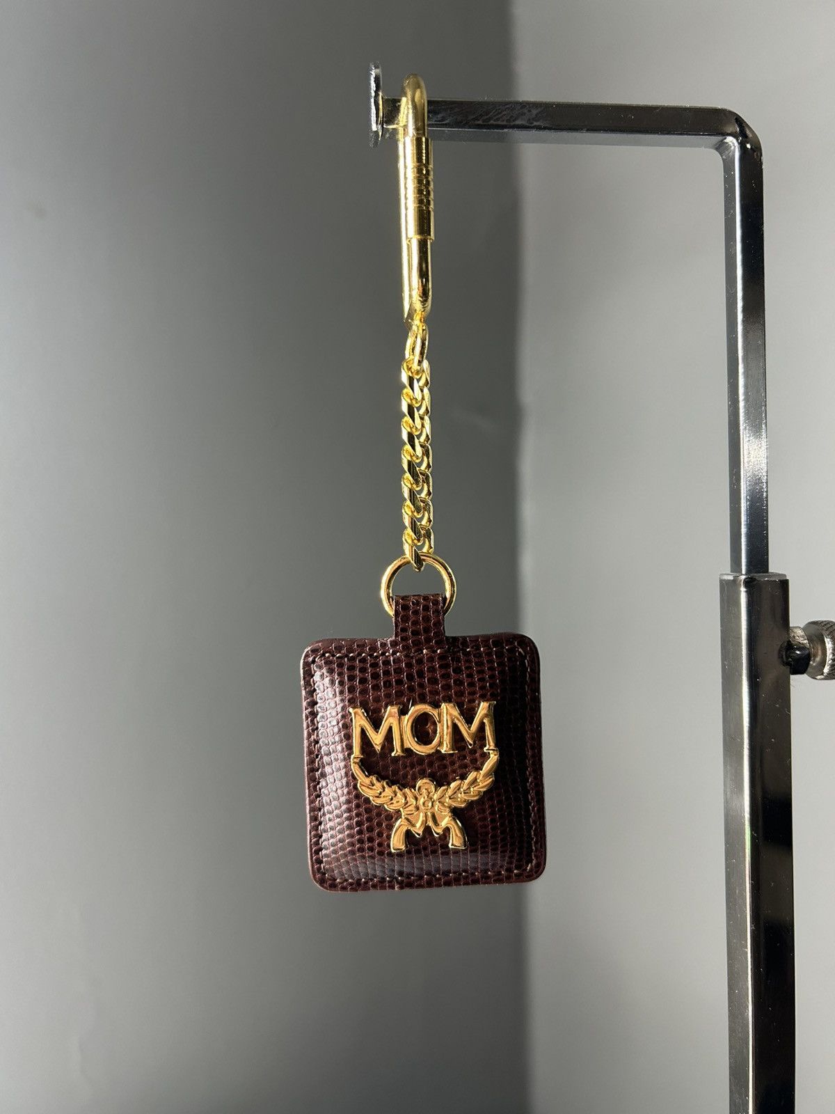 MCM MCM Brown Pebbled Leather Keychain Size ONE SIZE - 1 Thumbnail