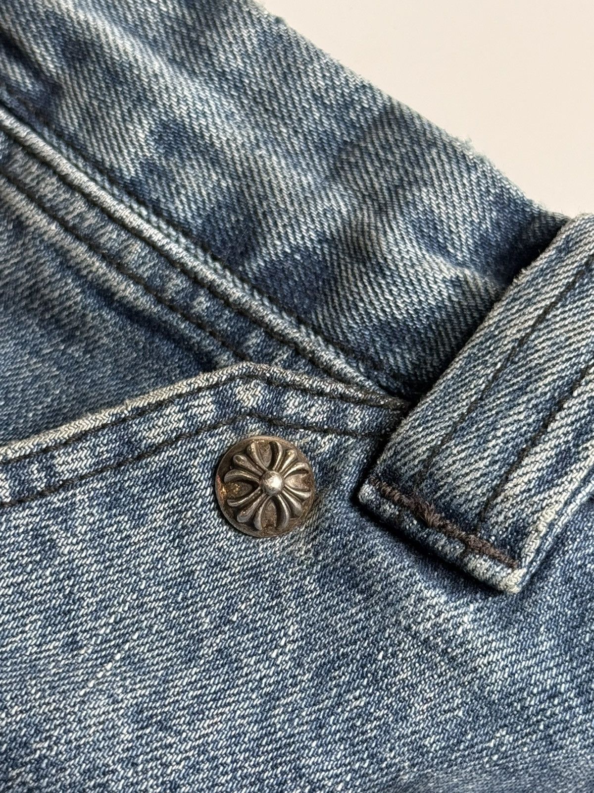 Chrome Hearts Chrome Hearts Black Cross Patch Blue Carpenter Jeans Size US 32 / EU 48 - 13 Thumbnail