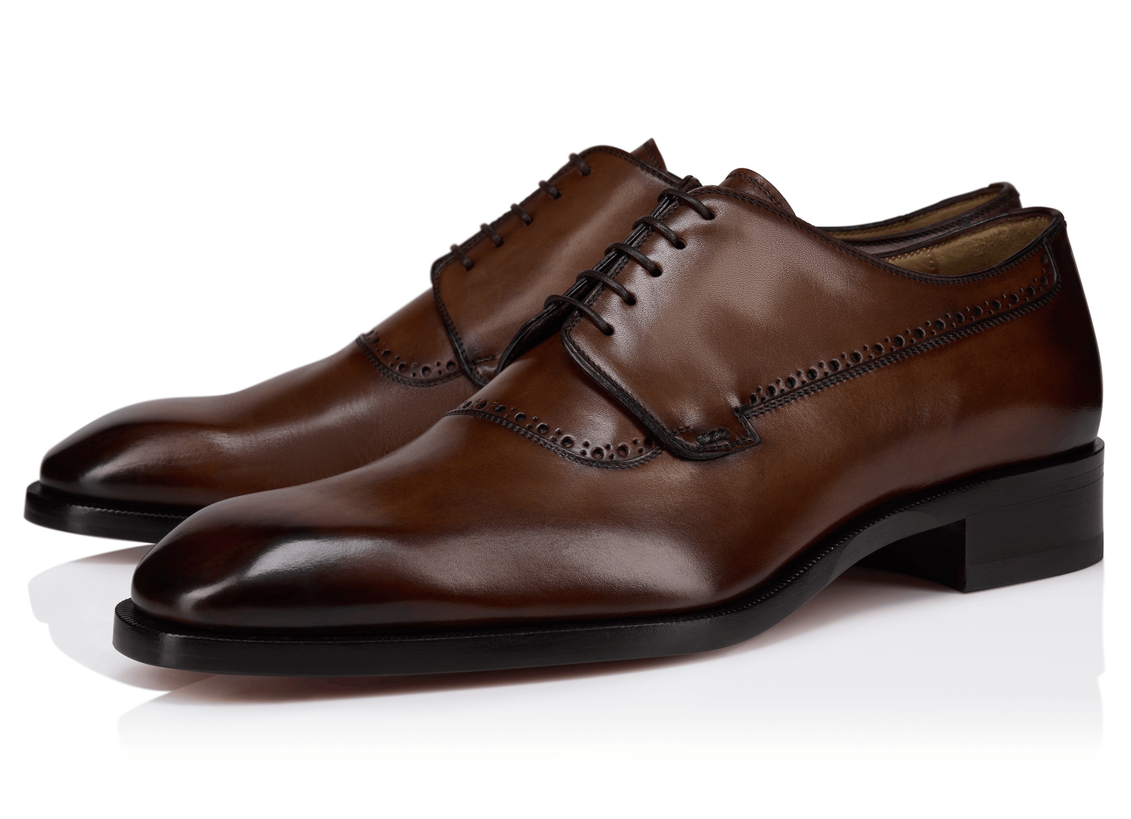 Christian Louboutin Sartoby Flat Brown Leather Dress Oxford Derby Loafer 45 12 Size US 12 / EU 45 - 1 Thumbnail