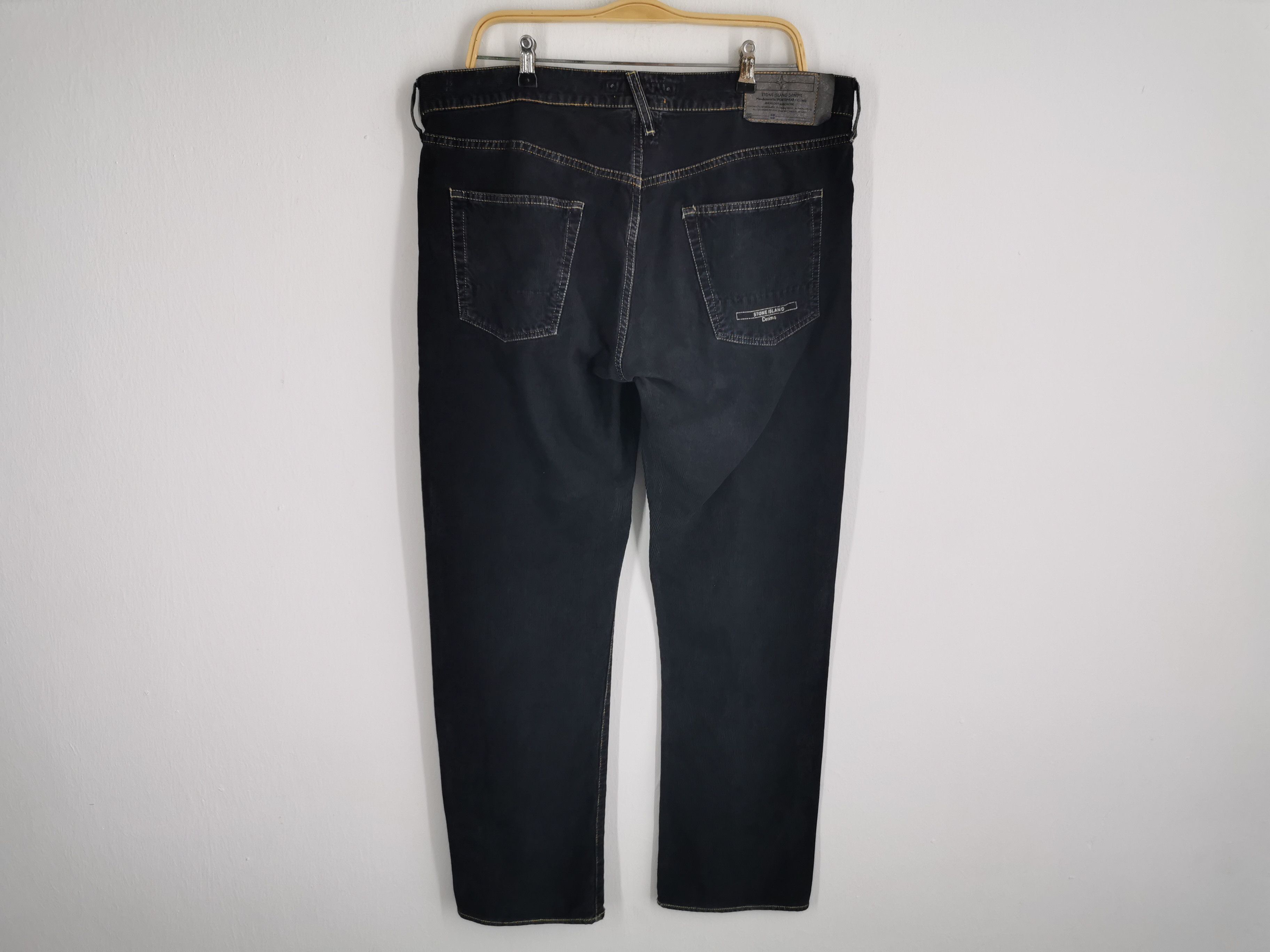 Stone Island Vintage Stone Island Made In Italy Black Corduroy Pants Size US 39 - 4 Thumbnail
