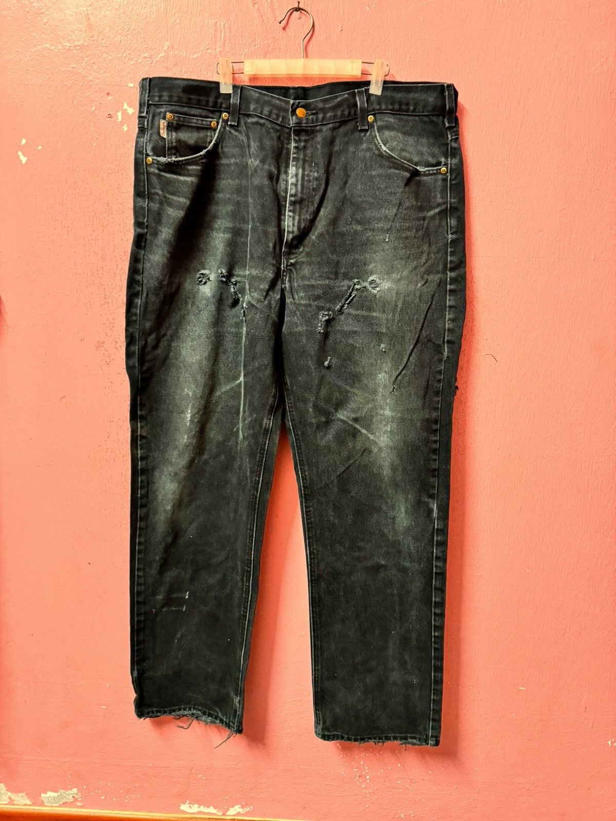 image of Carhartt Dustressed Jeans in Blue Black, Men's (Size 38)