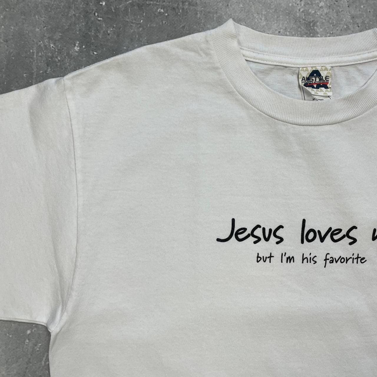 Vintage Vintage Quote Jesus Loves You, But I'm His Favorite T Shirt Size US M / EU 48-50 / 2 - 7 Thumbnail