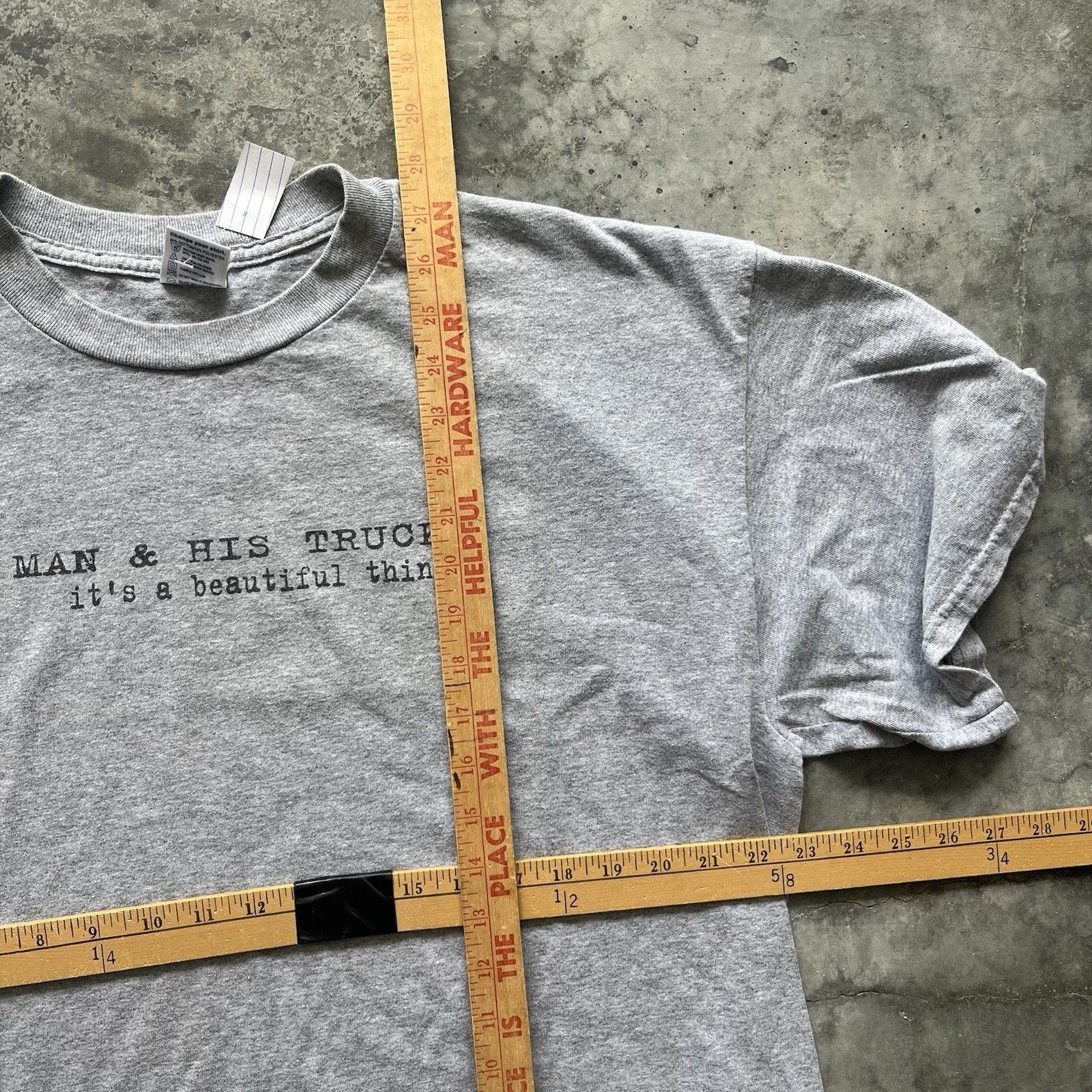 Vintage Vintage 90’s Spellout “a Man And His Truck” Tshirt Men’s XL Size US XL / EU 56 / 4 - 6 Thumbnail