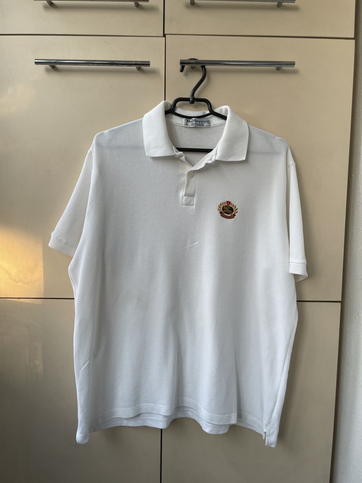 Burberry Vintage burberrys White Polo Shirt Size US XL / EU 56 / 4 - 2 Thumbnail
