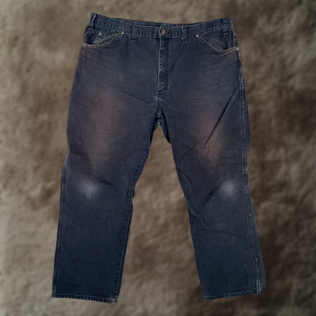 Dickies Dickies Pants Mens 44x32 Black Workwear Carpenter VTG Grunge 874 Sun Fade Casual American Regular Straight Size US 44 / EU 60 - 1 Thumbnail
