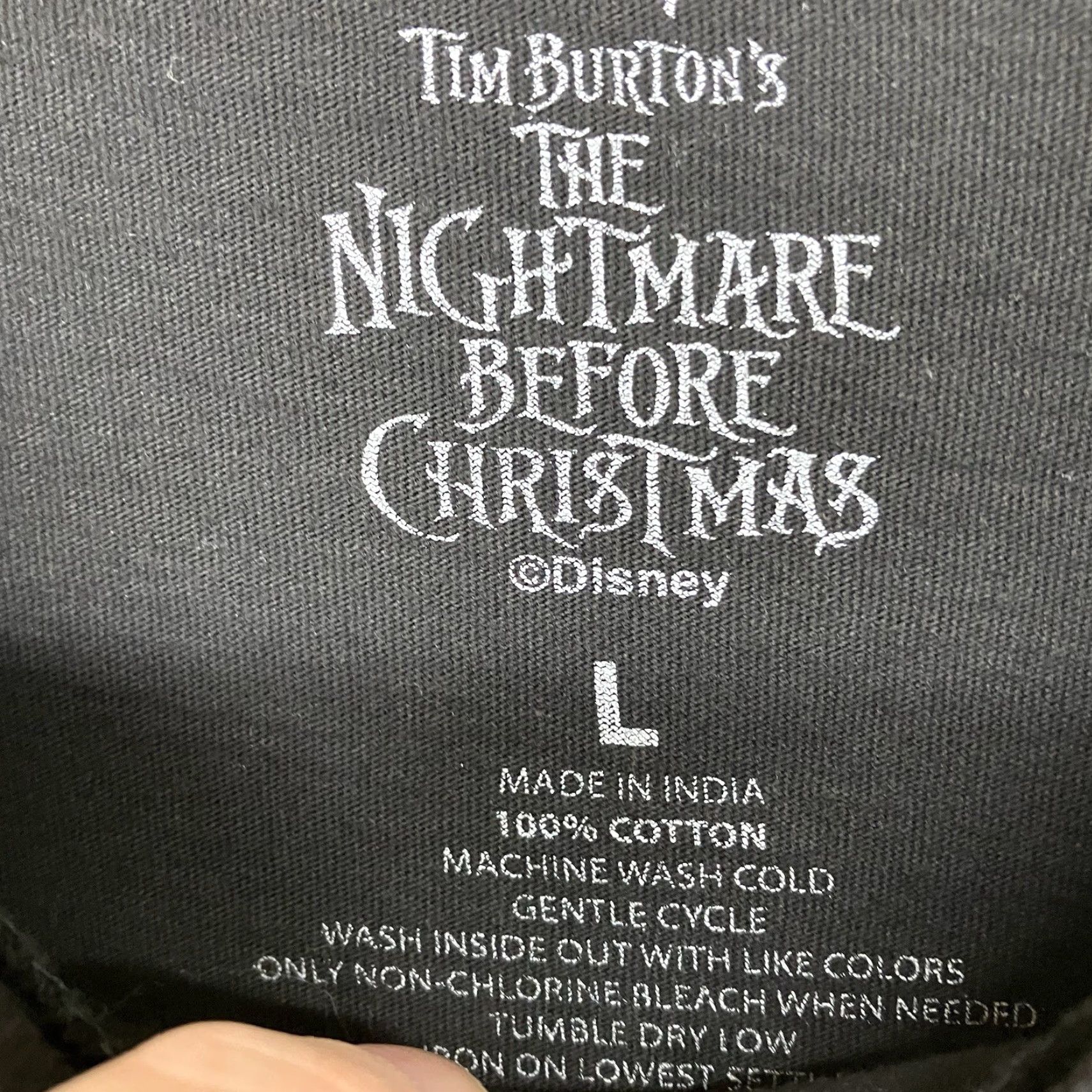 Vintage Disney Nightmare Before Christmas The Misfits Pumpkin Jack L T-Shirt Black Crew Neck Short Sleeve 100% Cotton Graphic Print Halloween Punk Retro Men Size US L / EU 52-54 / 3 - 4 Thumbnail