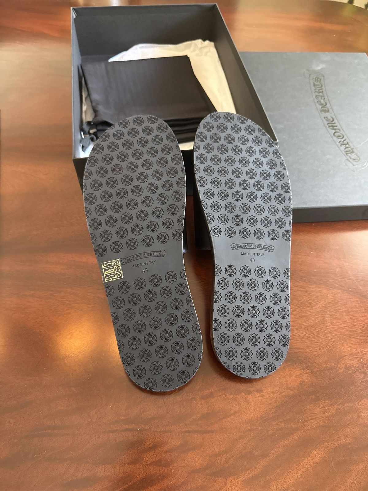 Chrome Hearts CHROME HEARTS LEATHER PLUS PATCH SLIDES Size US 10 / EU 43 - 5 Thumbnail