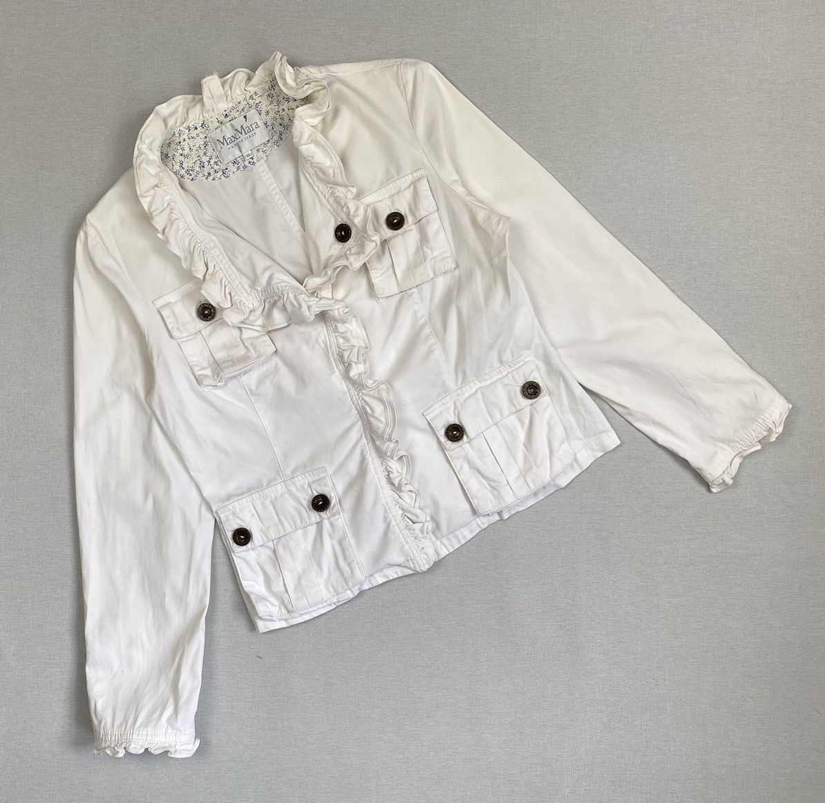 Max Mara Women’s Vintage Max Mara Basic Blazer White Jacket size XL Size XL / US 12-14 / IT 48-50 - 1 Thumbnail