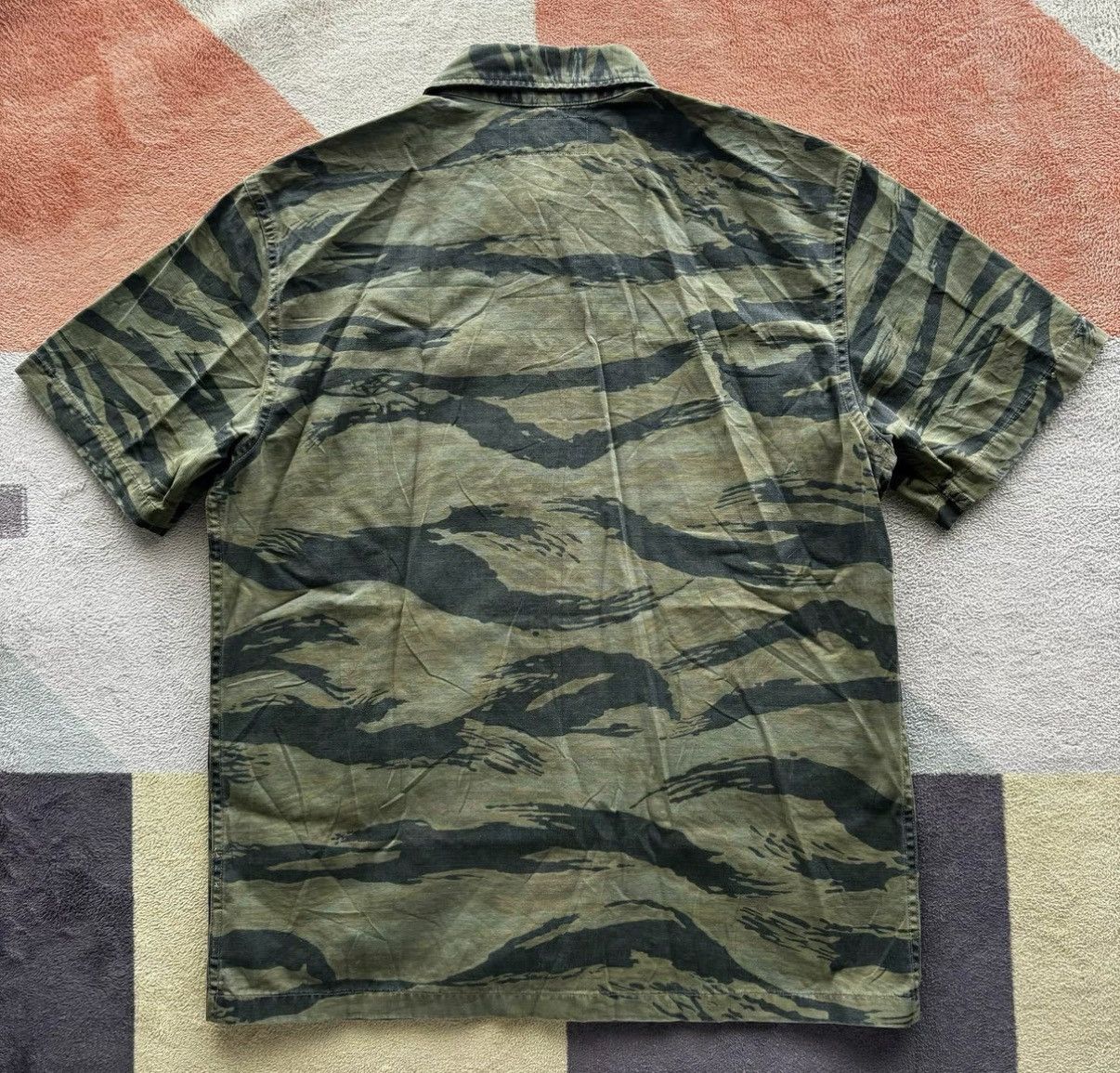 RRL Ralph Lauren RRL Ralph Lauren Double RL Tiger Camo Short Sleeve Shirt K22 Size US S / EU 44-46 / 1 - 6 Thumbnail