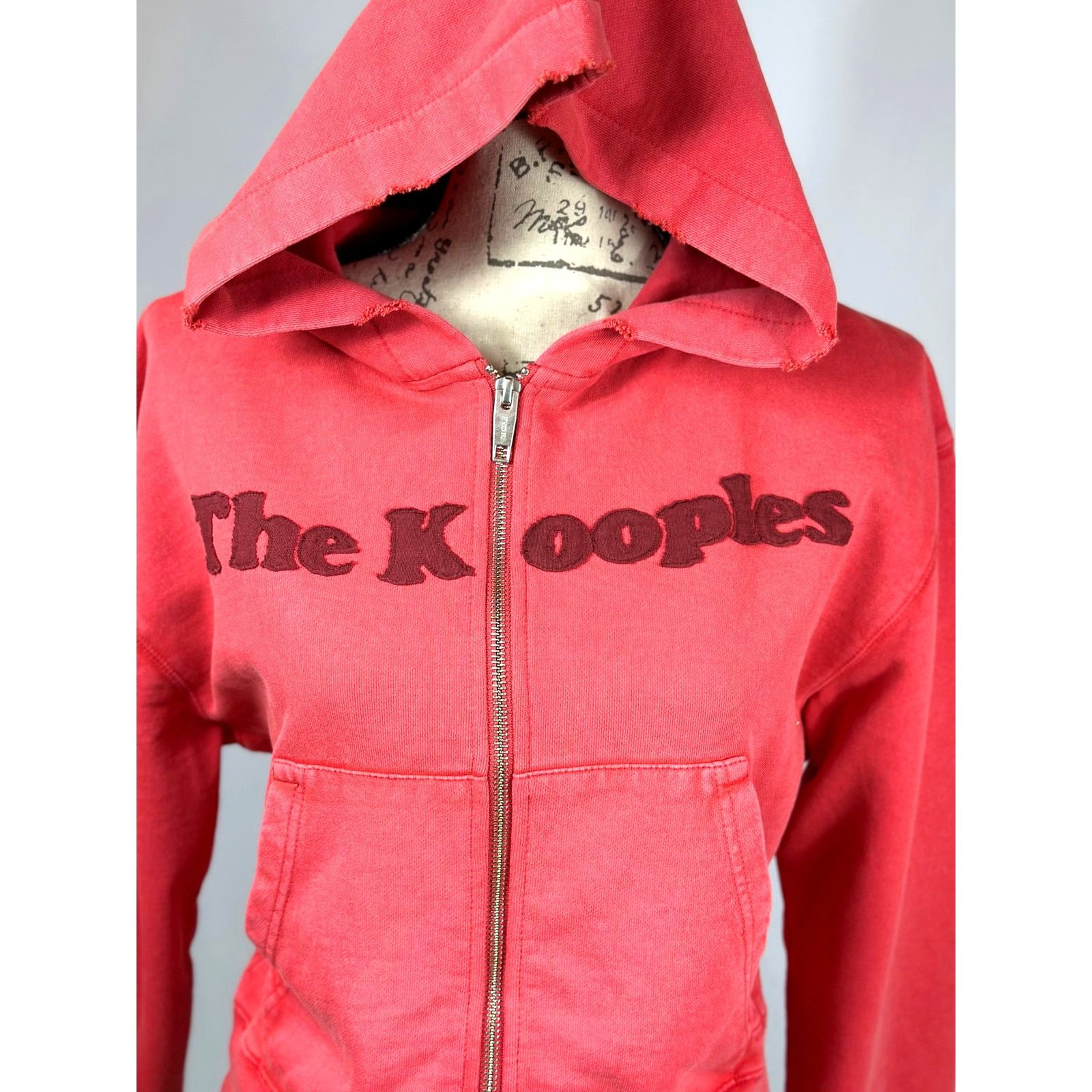 The Kooples The Kooples Text-Appliqué Zip-Through Cotton-Jersey Hoodie 4 Size S / US 4 / IT 40 - 9 Thumbnail
