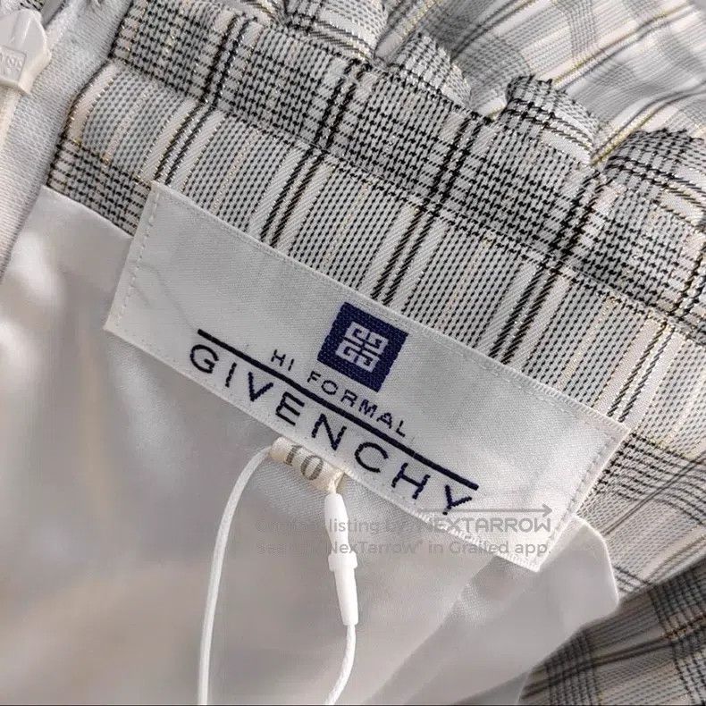 Givenchy Givenchy Gingham One-Shoulder Dress Size L / US 10 / IT 46 - 4 Thumbnail
