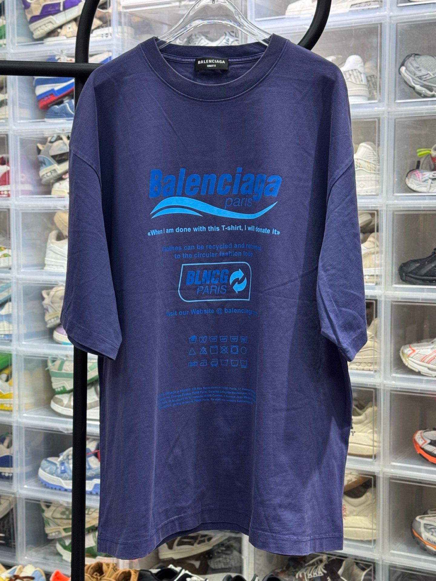 Balenciaga Balenciaga Blue T-Shirt S Men Size US S / EU 44-46 / 1 - 1 Thumbnail
