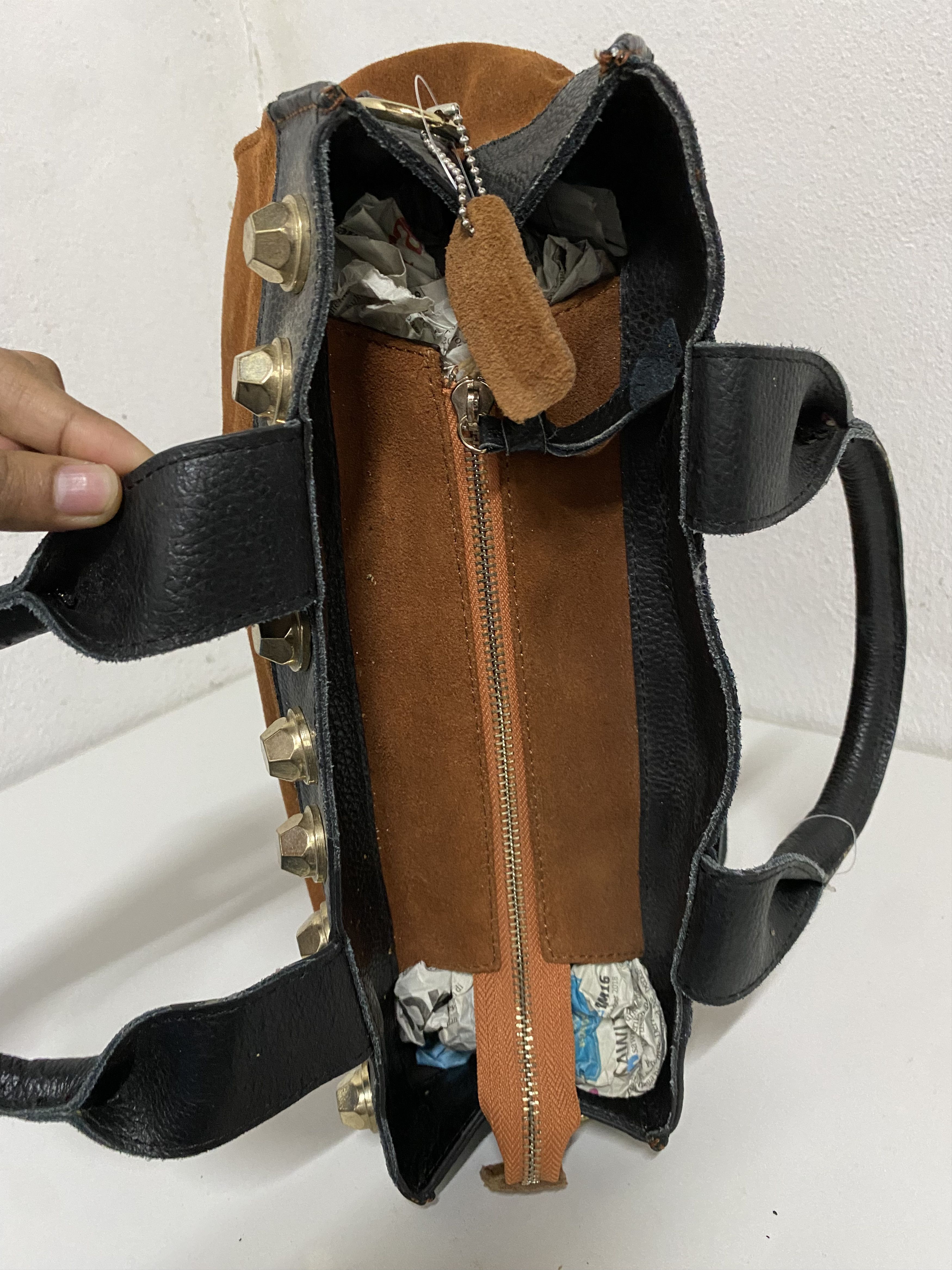 Leather Leather Tote Bag Size ONE SIZE - 8 Thumbnail