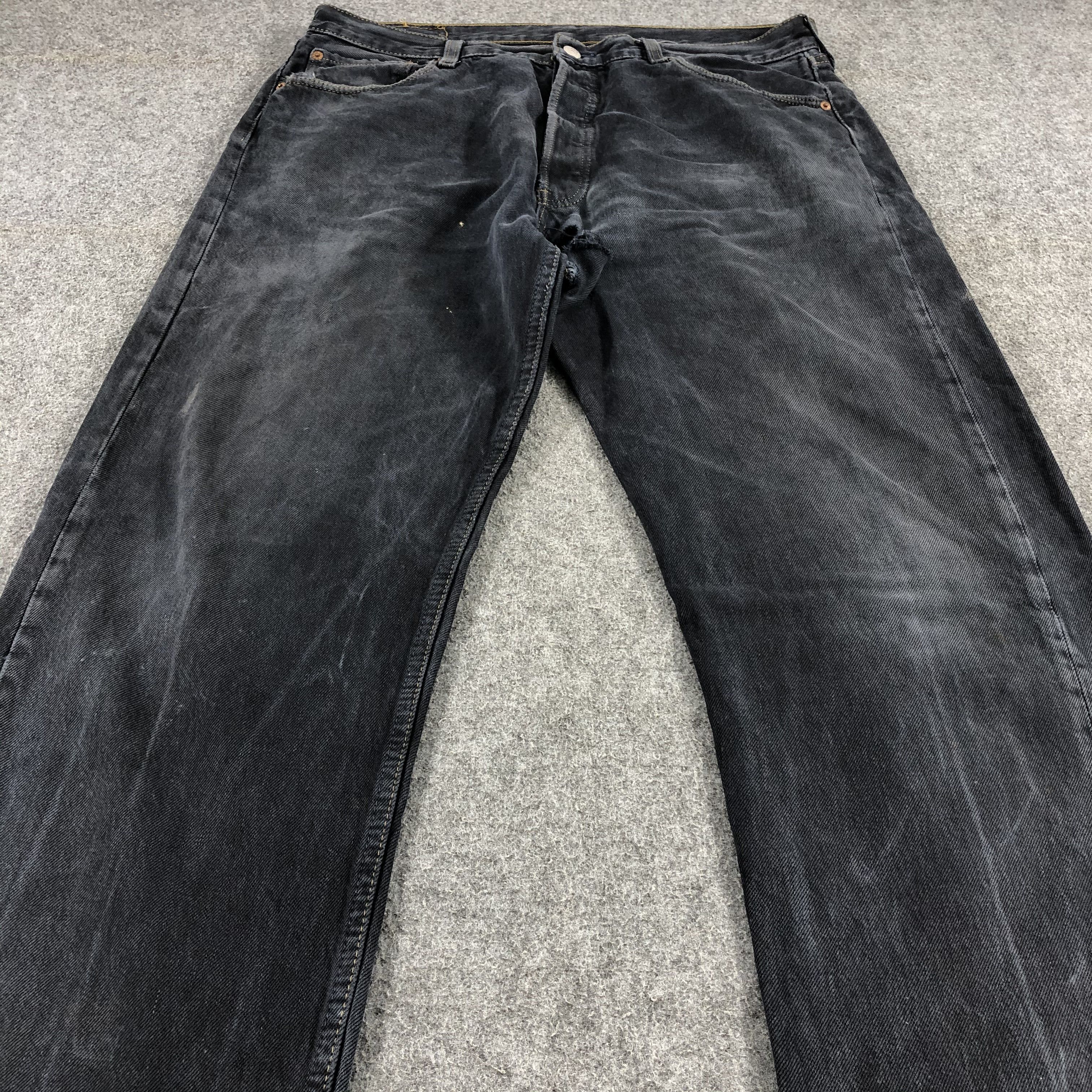 Levi's × Vintage Vintage 90s Distress Levis 501 Faded Black Jeans-JM1533 Size US 36 / EU 52 - 3 Thumbnail