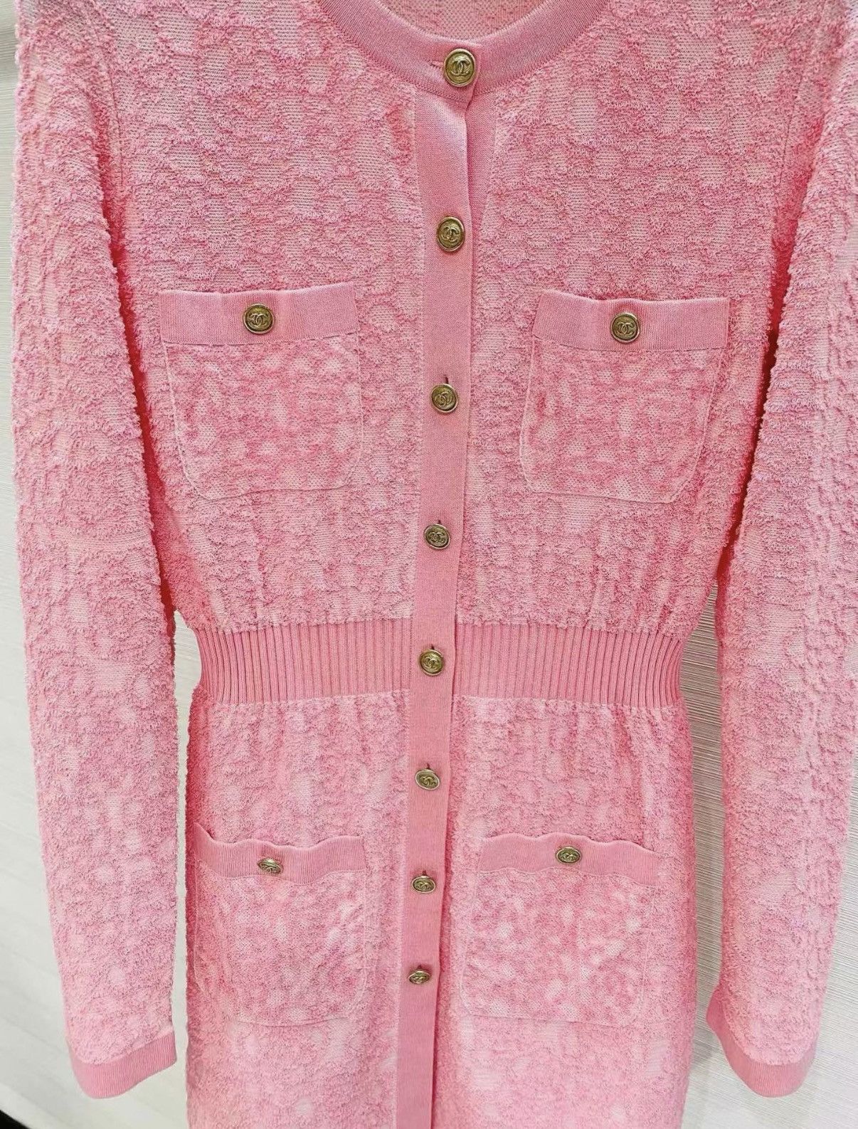 Chanel Chanel 21 Cruise Collection Pink Knit Dress J33 Size XXS / US 00 / IT 34 - 3 Thumbnail