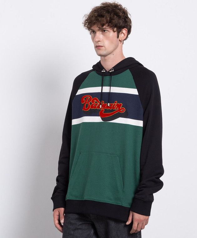 Balmain o1y0426 Logo Hoodie in Multicolor Size US XXL / EU 58 / 5 - 2 Thumbnail