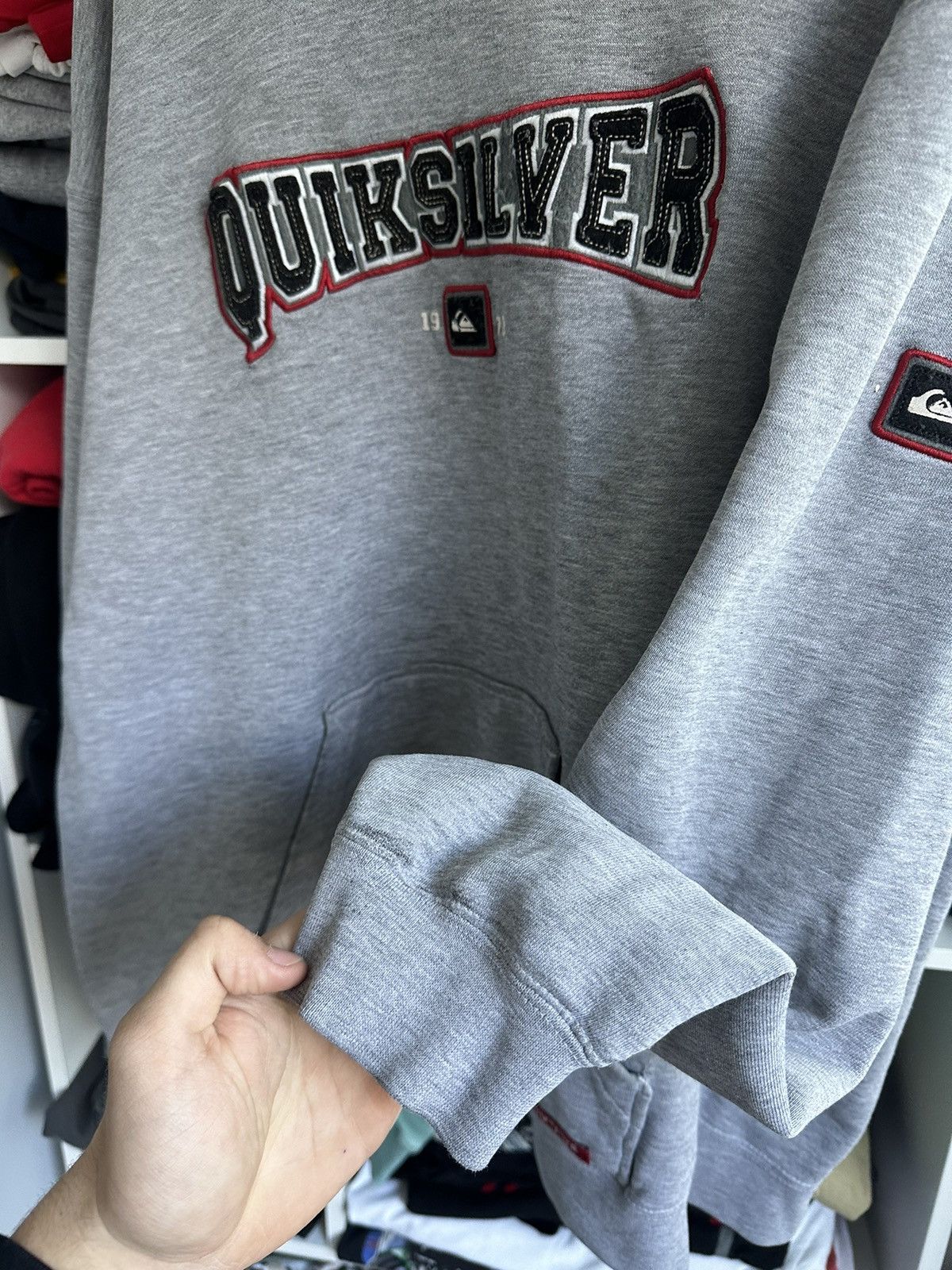 Quiksilver 🔥VINTAGE DISTRESSED QUIKSILVER SURF BAGGY HOODIE🔥 Size US M / EU 48-50 / 2 - 11 Thumbnail