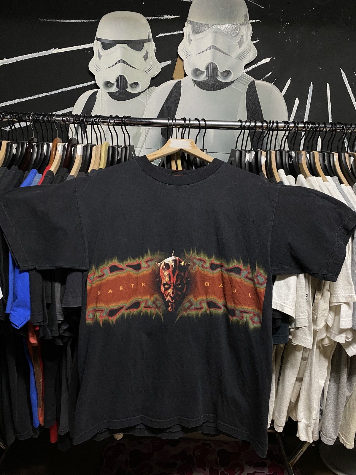 Vintage 90’s Vintage Darth Maul Star Wars Movie Tee Shirt Medium Size US M / EU 48-50 / 2 - 4 Thumbnail