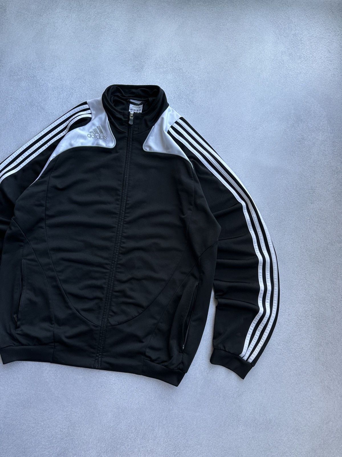 Adidas Vintage Adidas 00s Black Striped Mens Track Jacket Size US L / EU 52-54 / 3 - 2 Thumbnail
