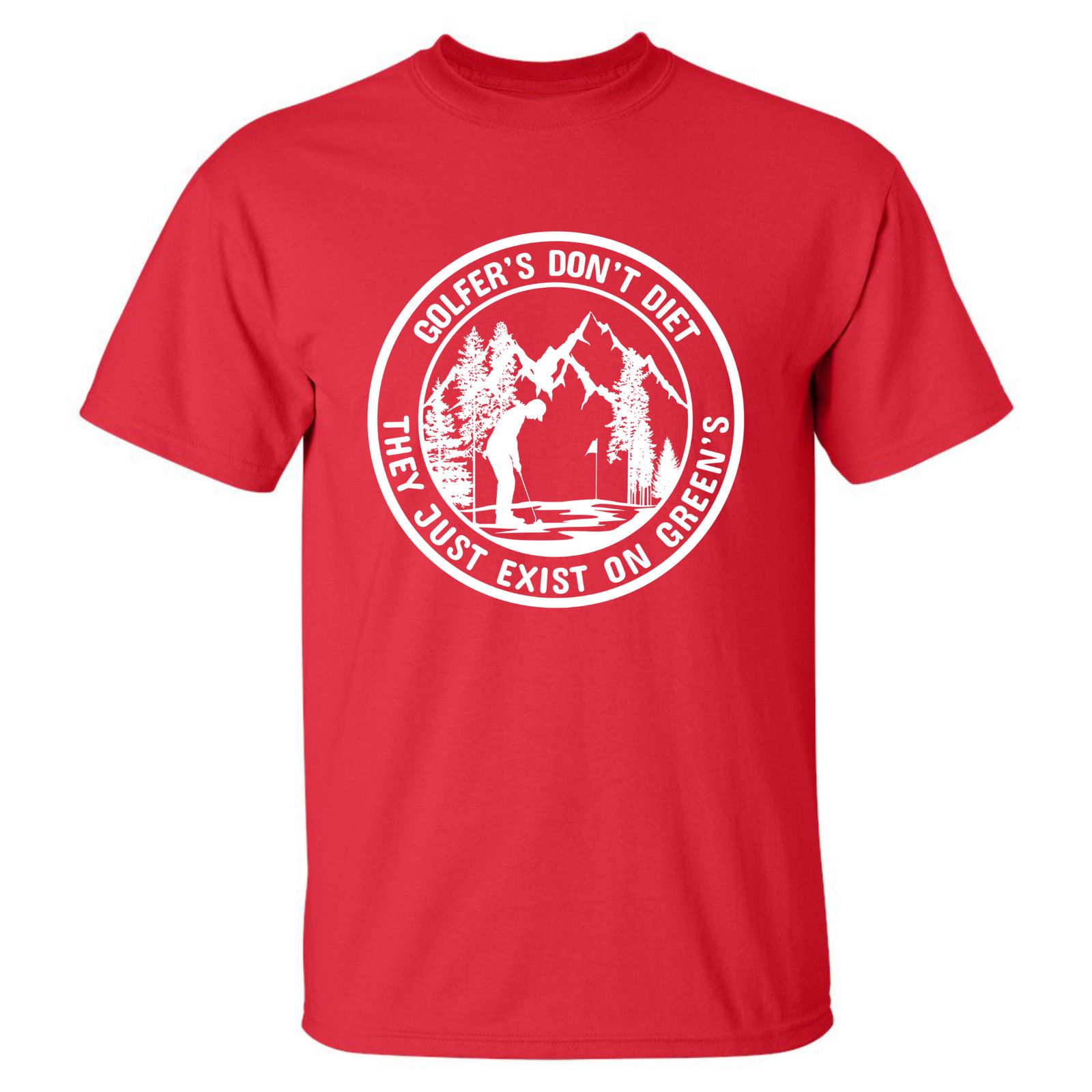 Gildan Golfers Don't Diet On Greens Funny Man Putting T-Shirt Size US L / EU 52-54 / 3 - 20 Thumbnail