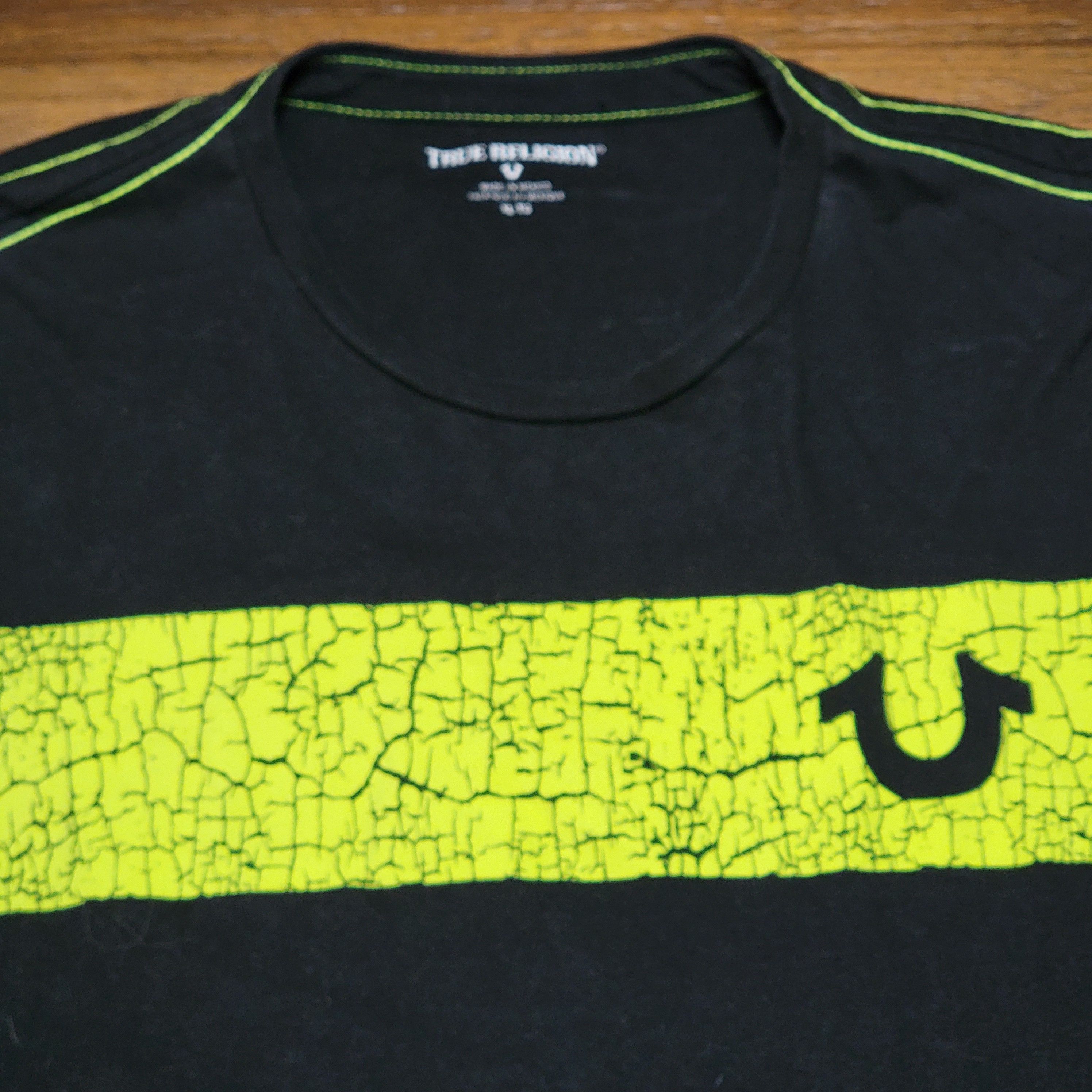 True Religion True Religion SS Unisex Tee Neon Yellow Stripe - Size XL Size US XL / EU 56 / 4 - 2 Thumbnail