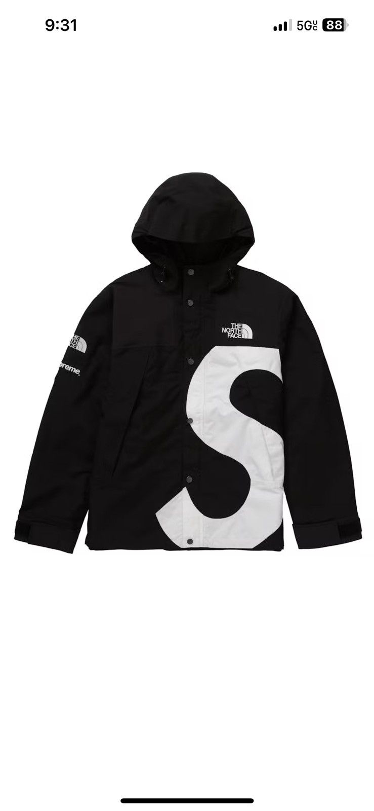 Supreme × The North Face Supreme x TNF Black S logo Jacket | Grailed