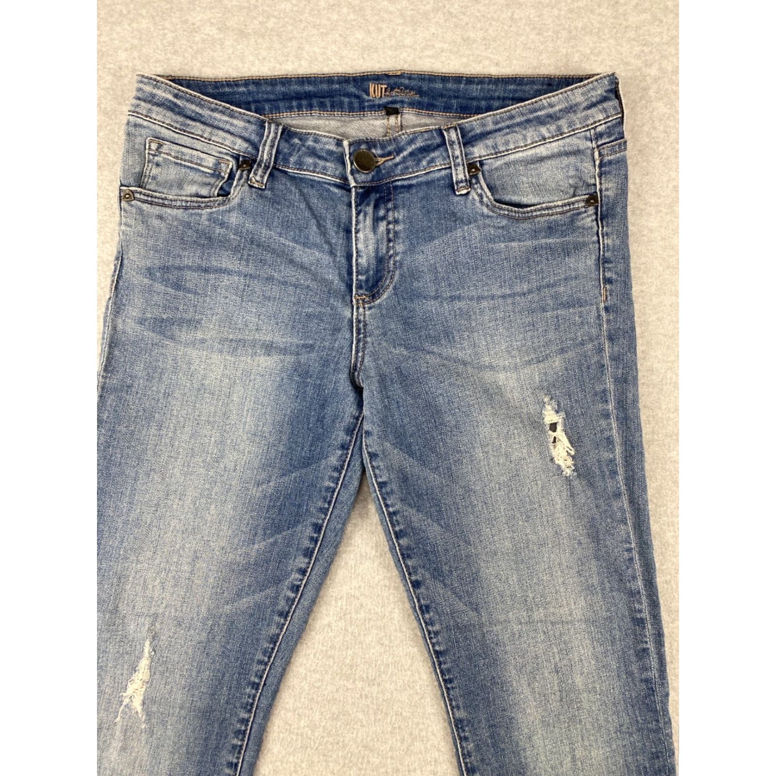 Vintage KUT from the Kloth Jeans 6 Womens Capri Jeans Mid-Rise Cuffed Denim Blue Regular Fit 5-Pocket Modern Style Pants Girls Womens Size 28" / US 6 / IT 42 - 3 Thumbnail