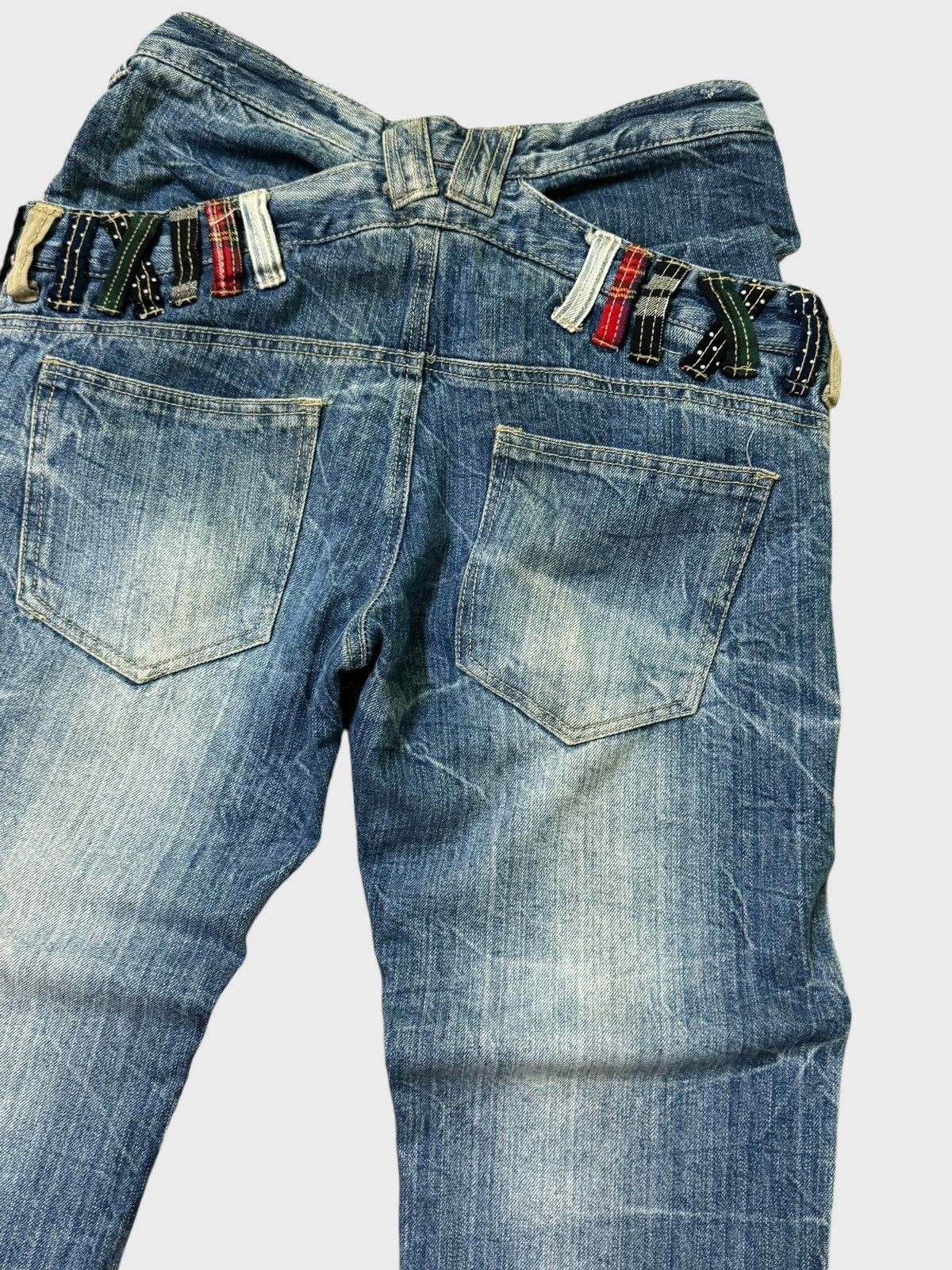 Hysteric Glamour DOUBLE WAIST SUPER RARE DISTRESSED DENIM PANTS Size US 32 / EU 48 - 12 Thumbnail