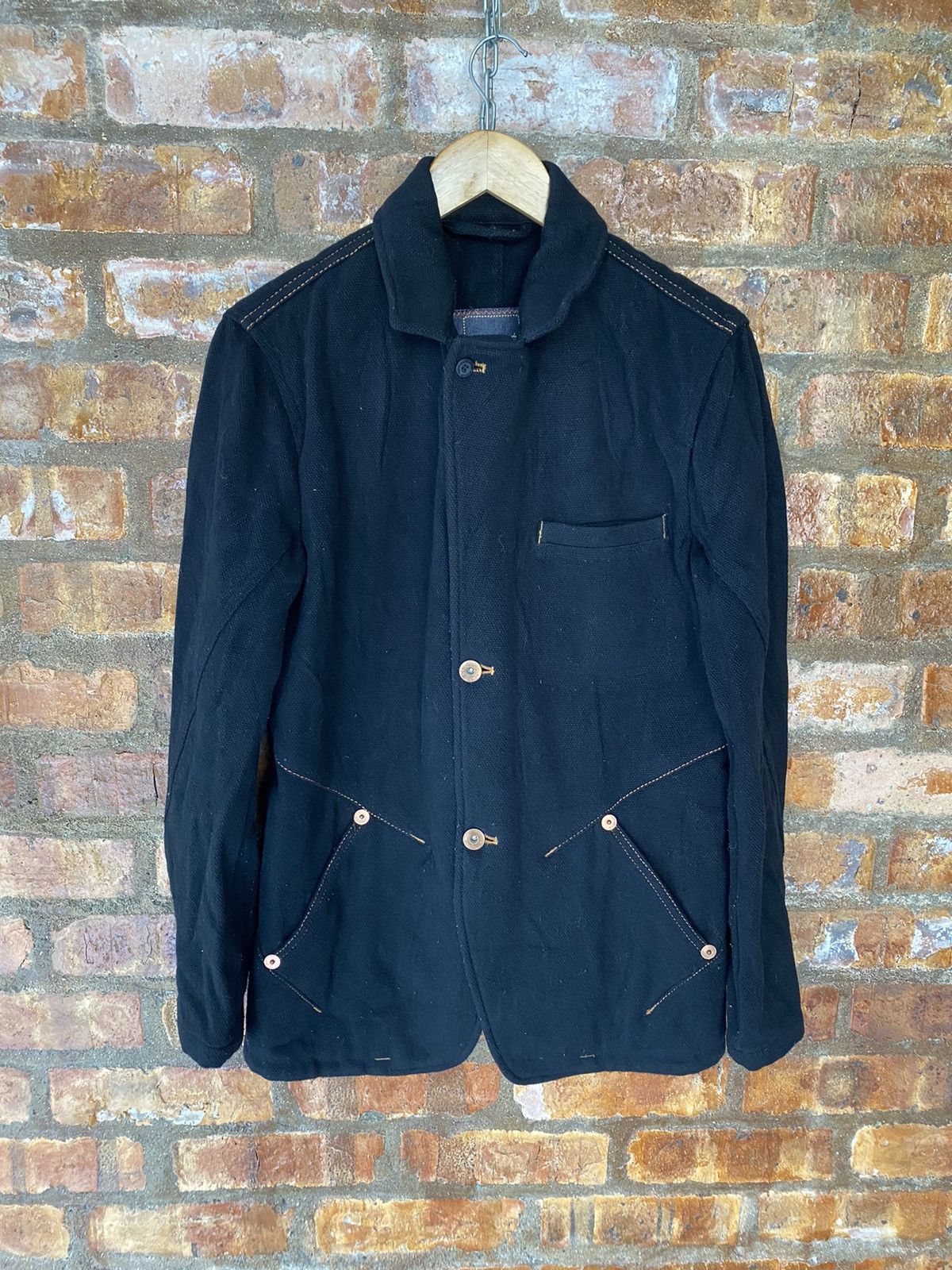 Marithe + Francois Girbaud Vtg MFG Gold Contra Stitch wool Jacket Size US M / EU 48-50 / 2 - 3 Thumbnail