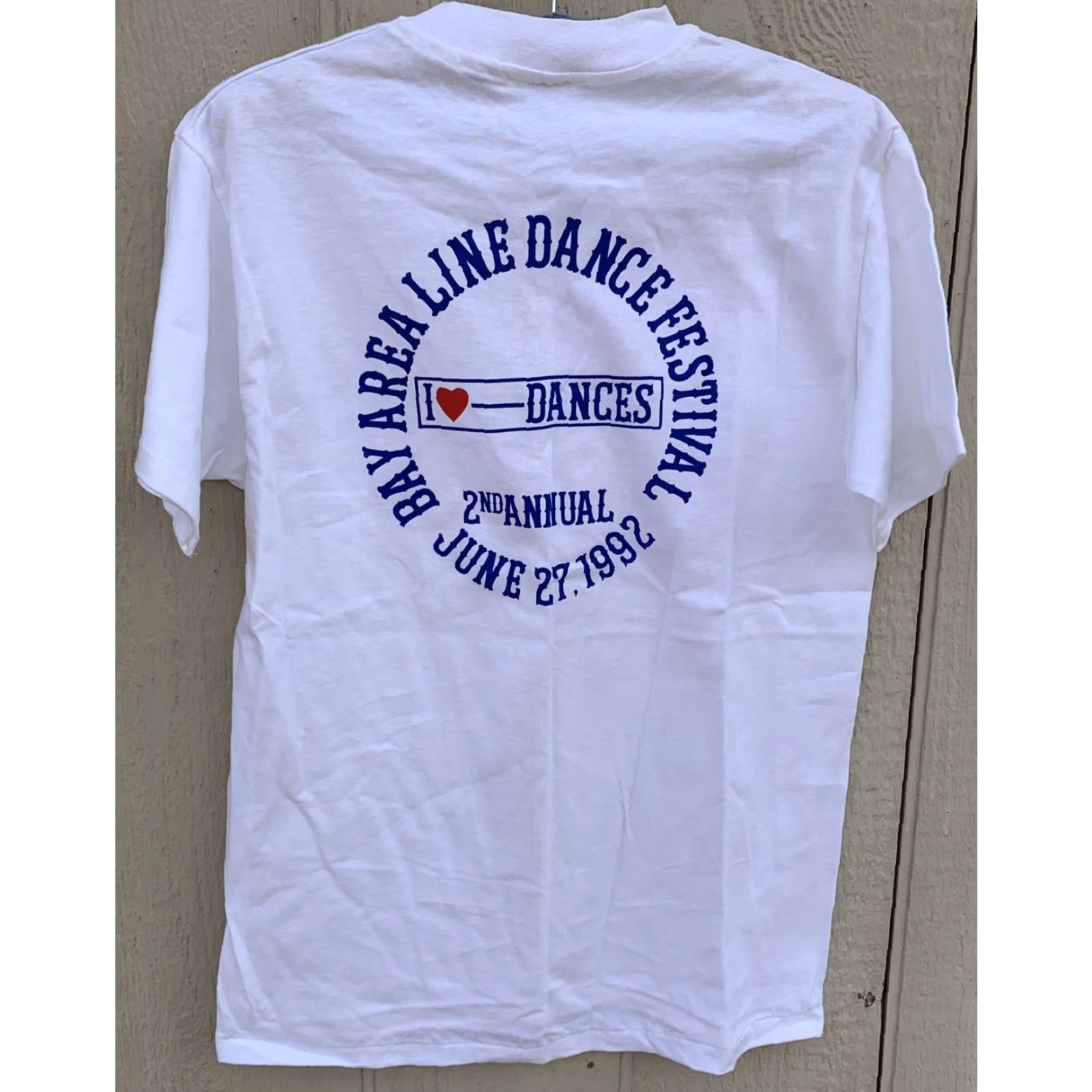 Hanes VINTAGE Hanes Beefy-T Line Dancers Rule Bay Area Line Dance Festival 1992 t-shirt M White 90s Mens Size US M / EU 48-50 / 2 - 3 Thumbnail