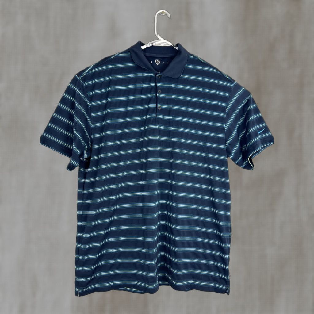 Nike Nike Golf Polo Shirt Mens XXL Blue Stripes Short Sleeve 231591-414 Polo Golf Shirt Mens XXL Blue Stripes Short Sleeve 231591-414 Size US XXL / EU 58 / 5 - 1 Thumbnail