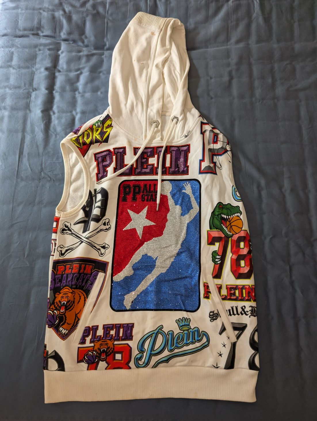Philipp Plein Philipp Plein Sleeveless Hoodie sz L RARE Size US L / EU 52-54 / 3 - 2 Thumbnail