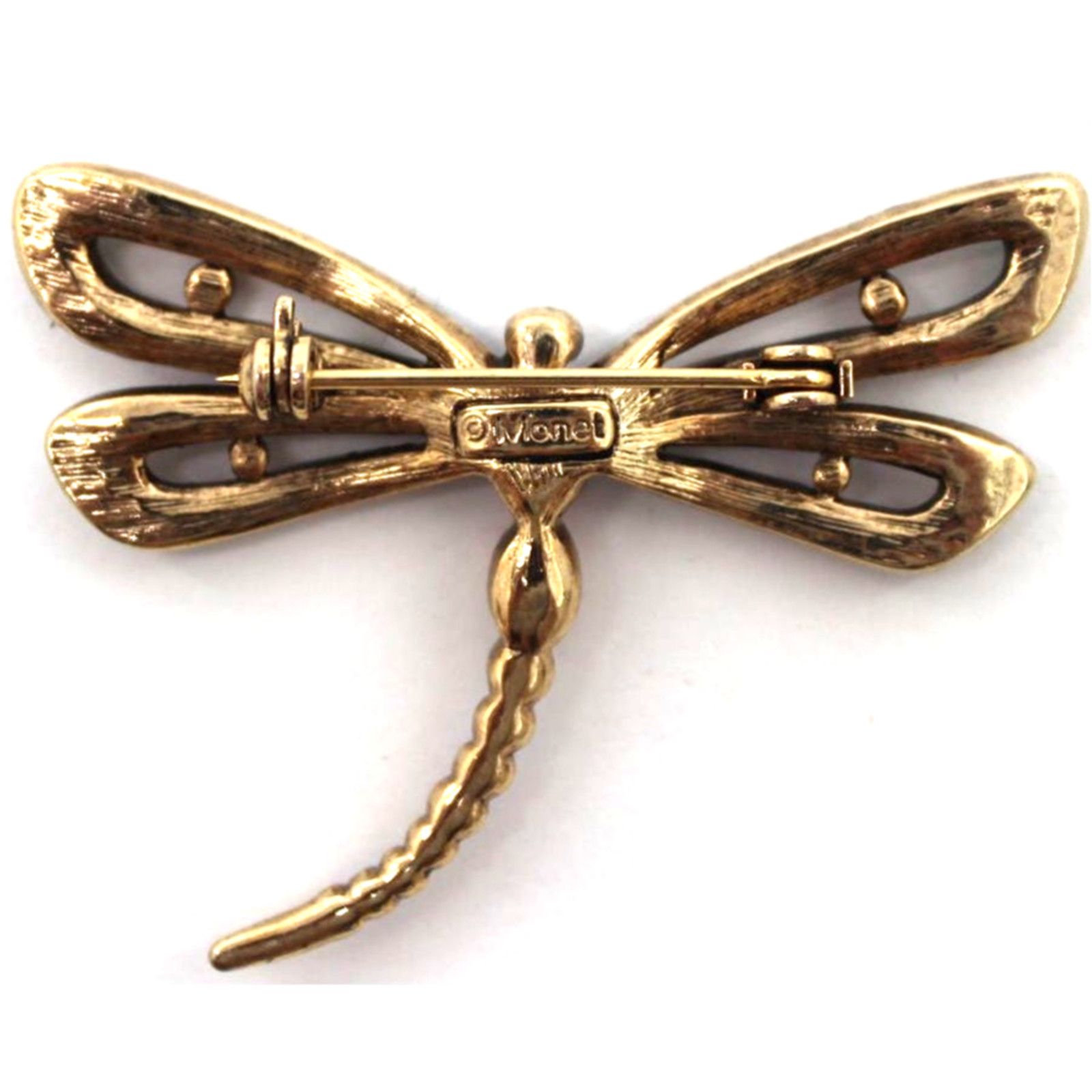 Monet Monet Multi Colored Rhinestones Dragonfly Brooch • Enamel Size ONE SIZE - 3 Thumbnail
