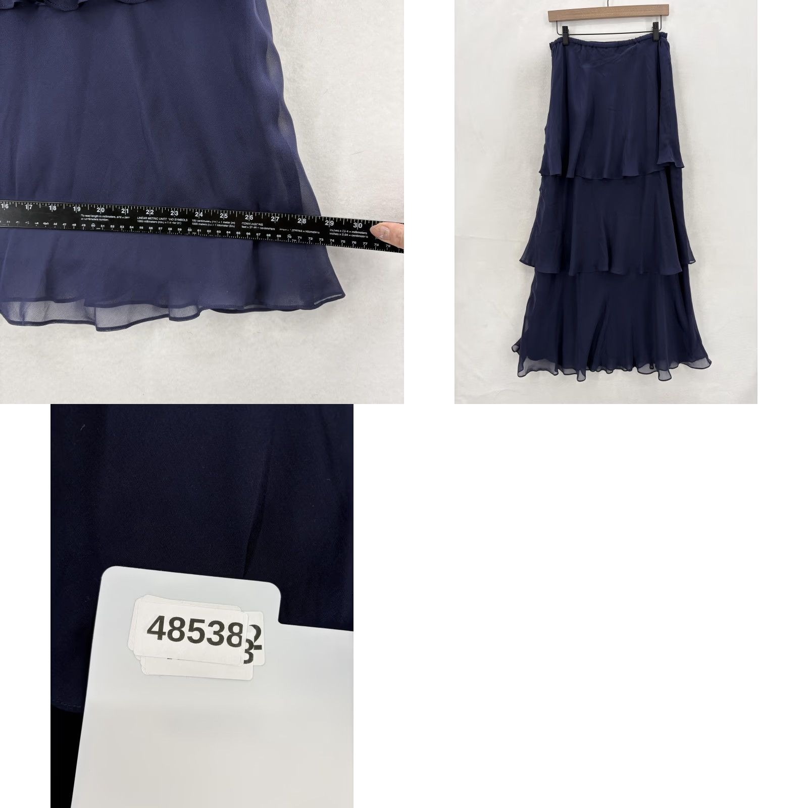 Talbots Talbots Jacket Skirt Set Womens 6 Blue Pure Silk Chiffon Formal Wedding Size 28" / US 6 / IT 42 - 11 Thumbnail